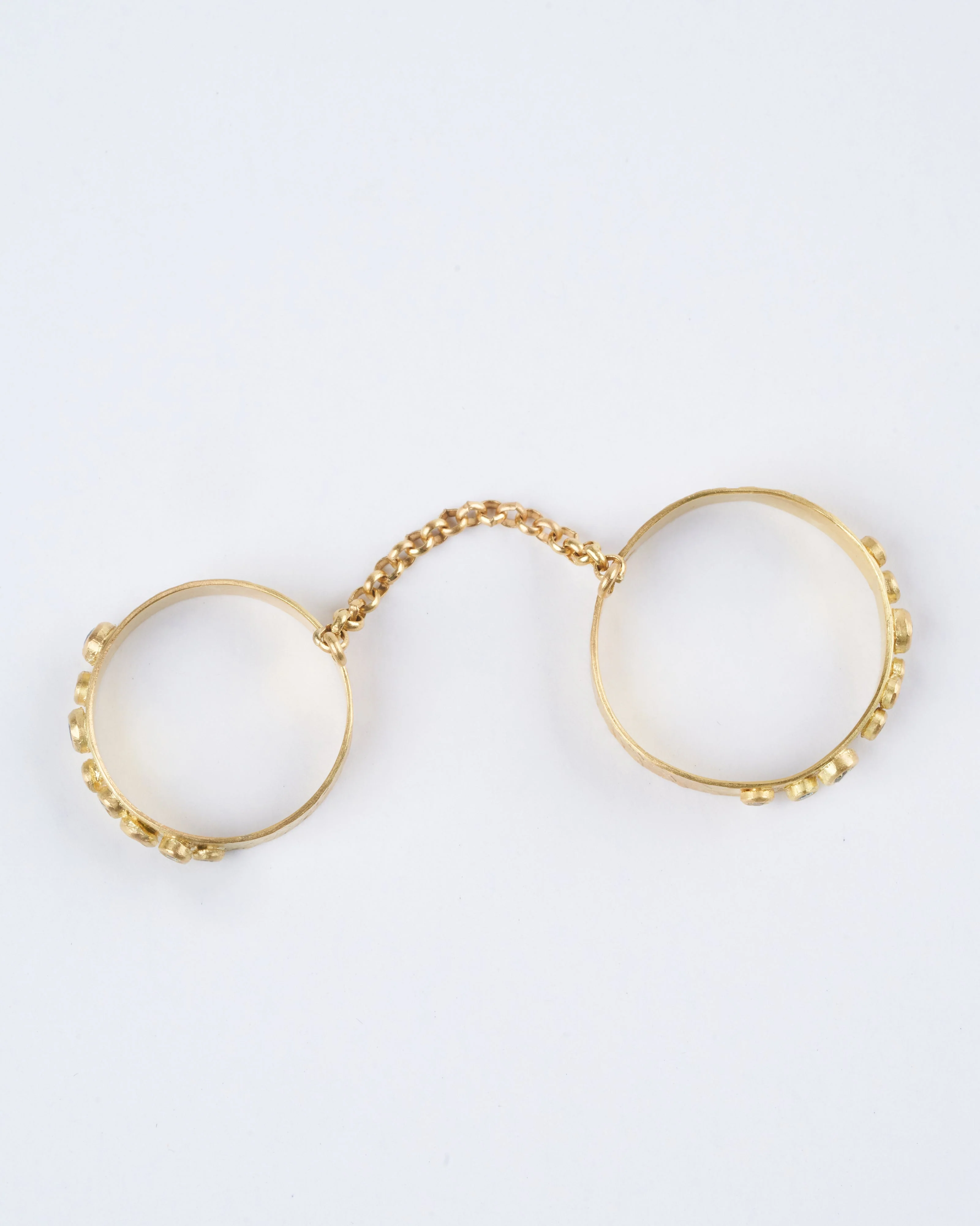 double diamond ring - diamonds and gold - Image 2