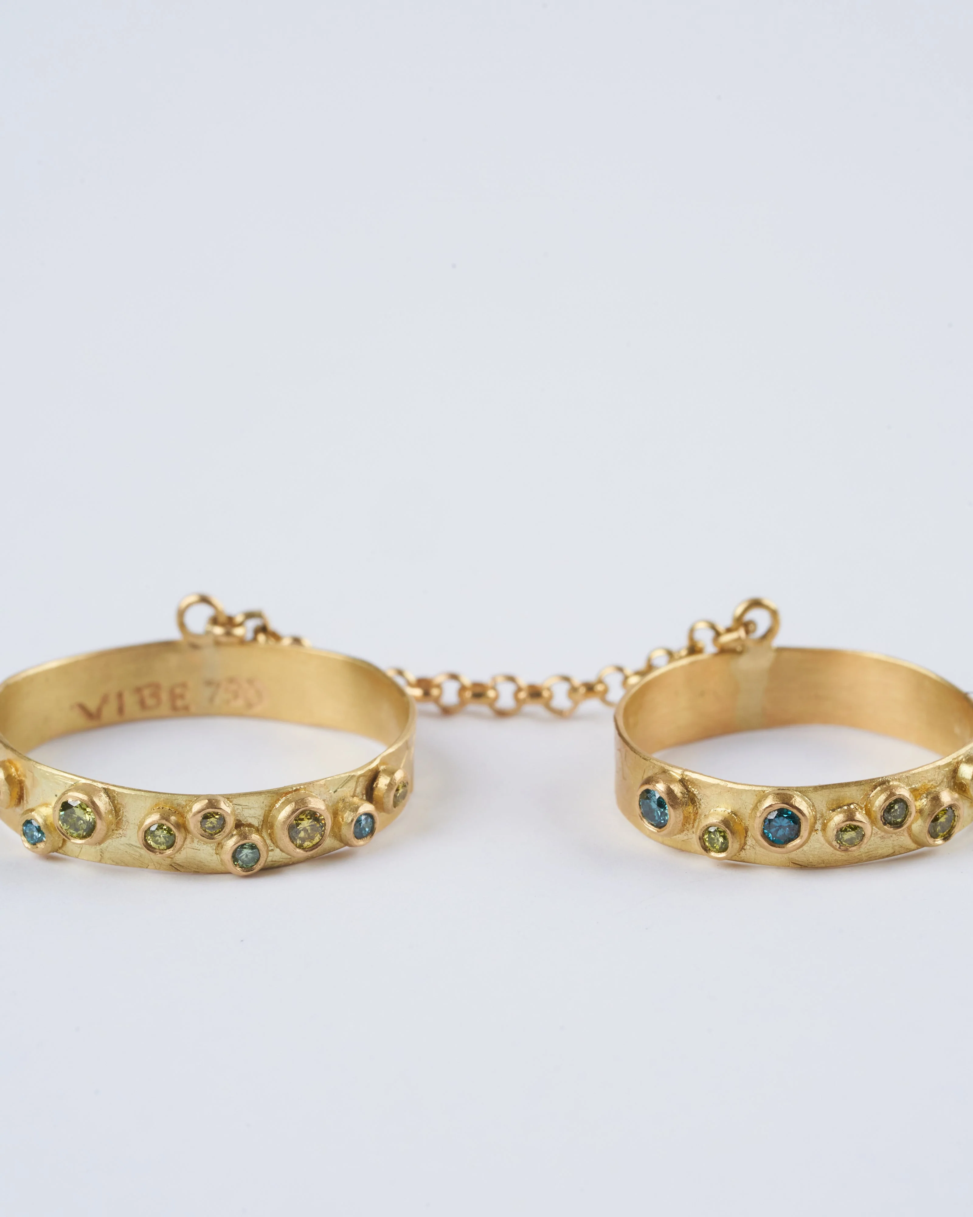 double diamond ring - diamonds and gold - Image 4