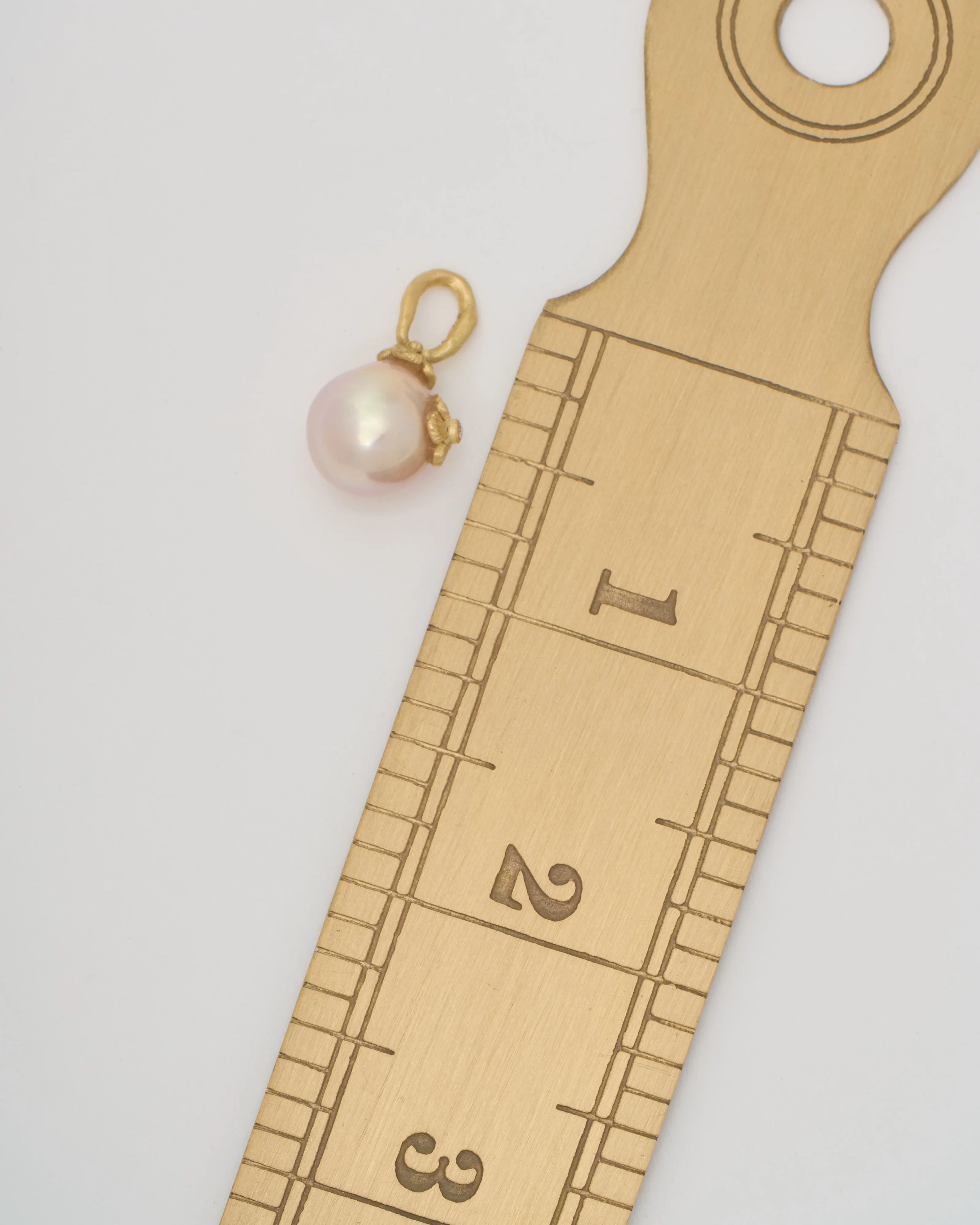 pink fresh water pearl pendant with flower - Image 7