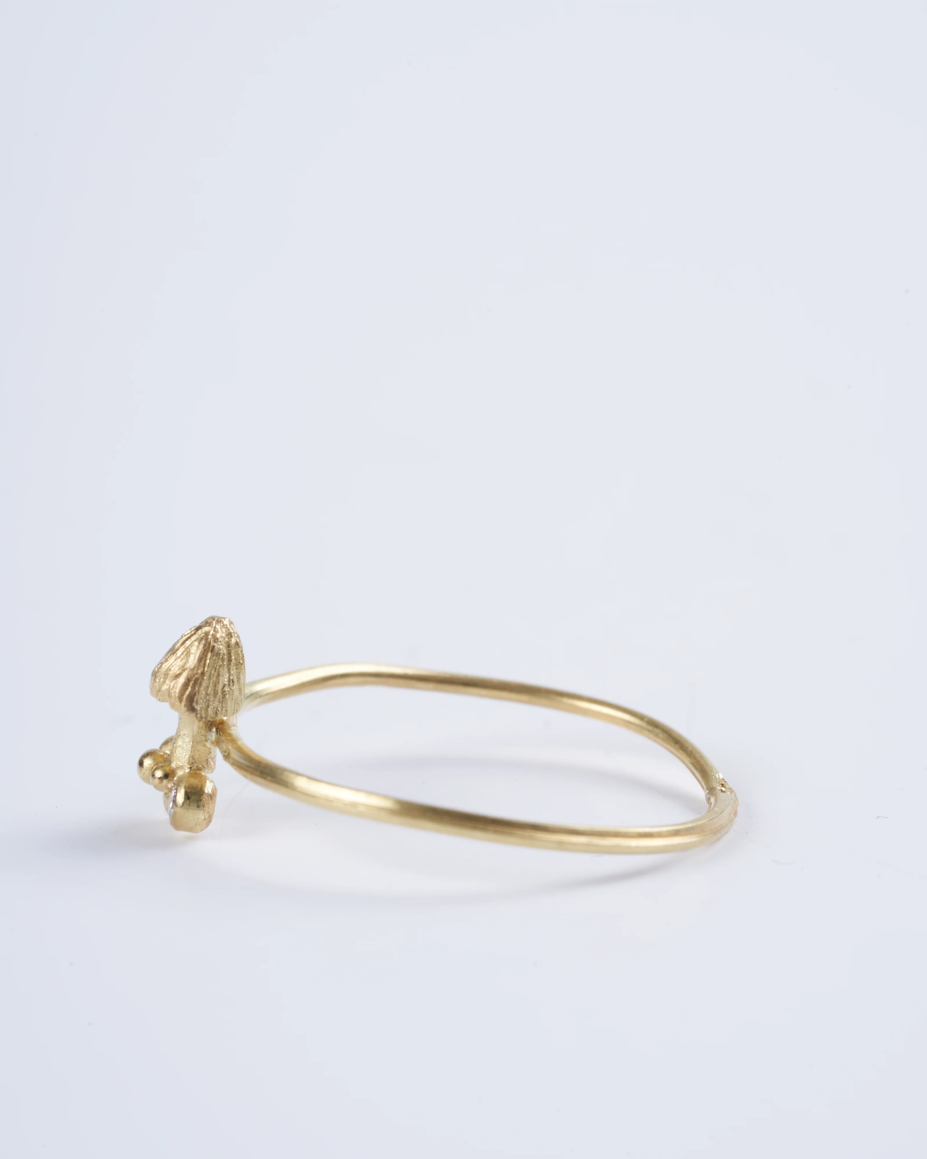 mushroom and diamond ring - gold - Image 2