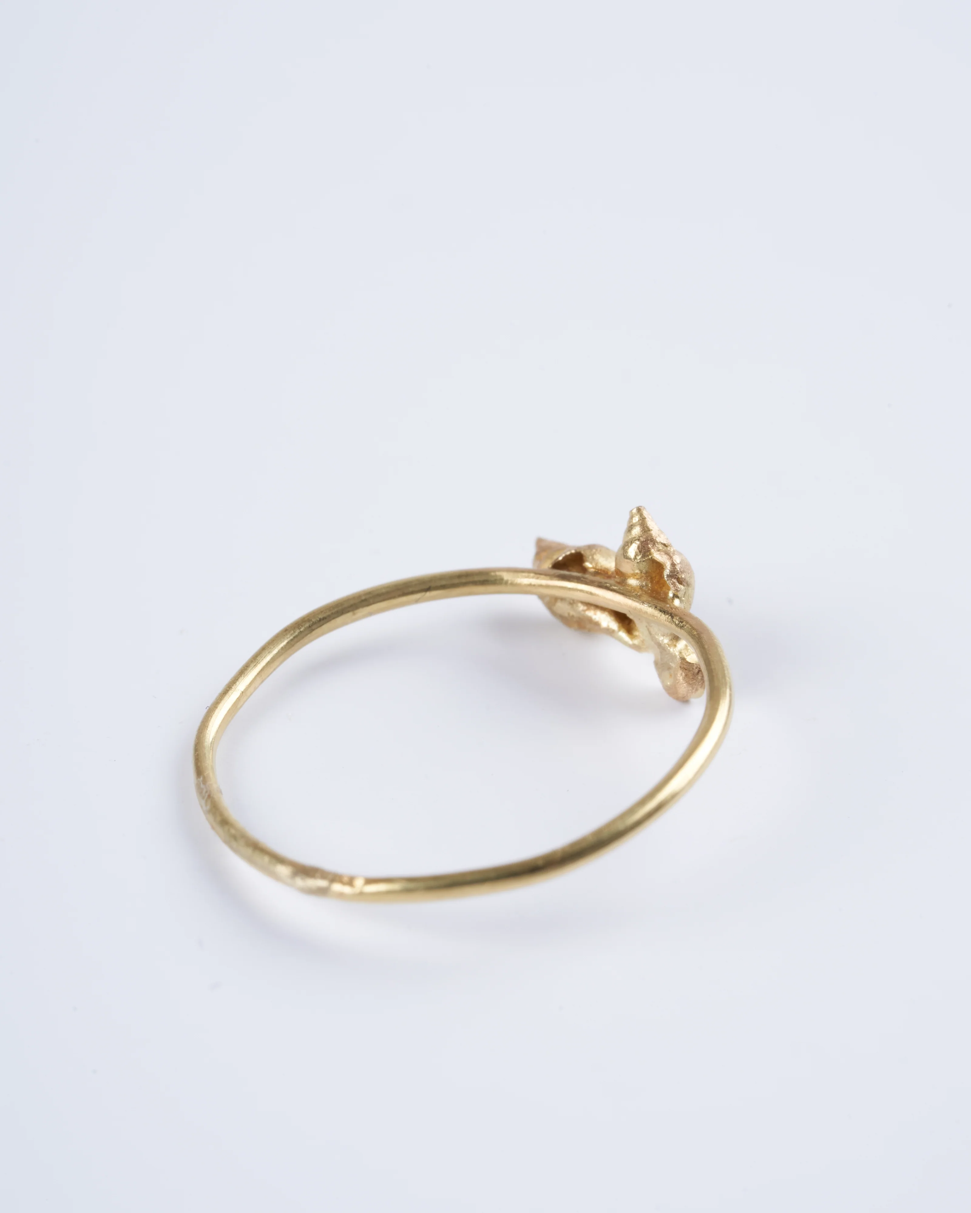 two shells with diamond - gold - Image 3