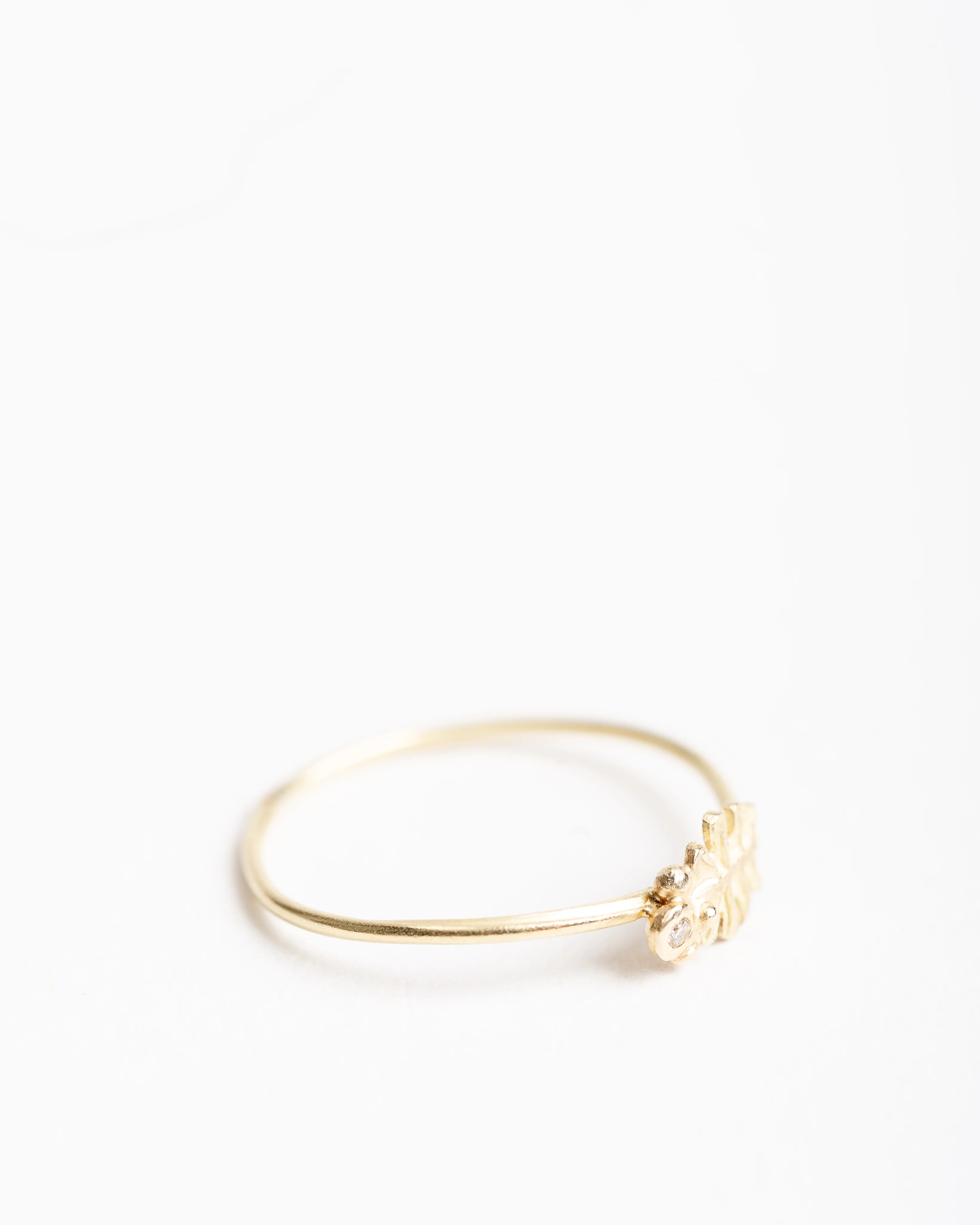 leaf ring with diamond - Image 2