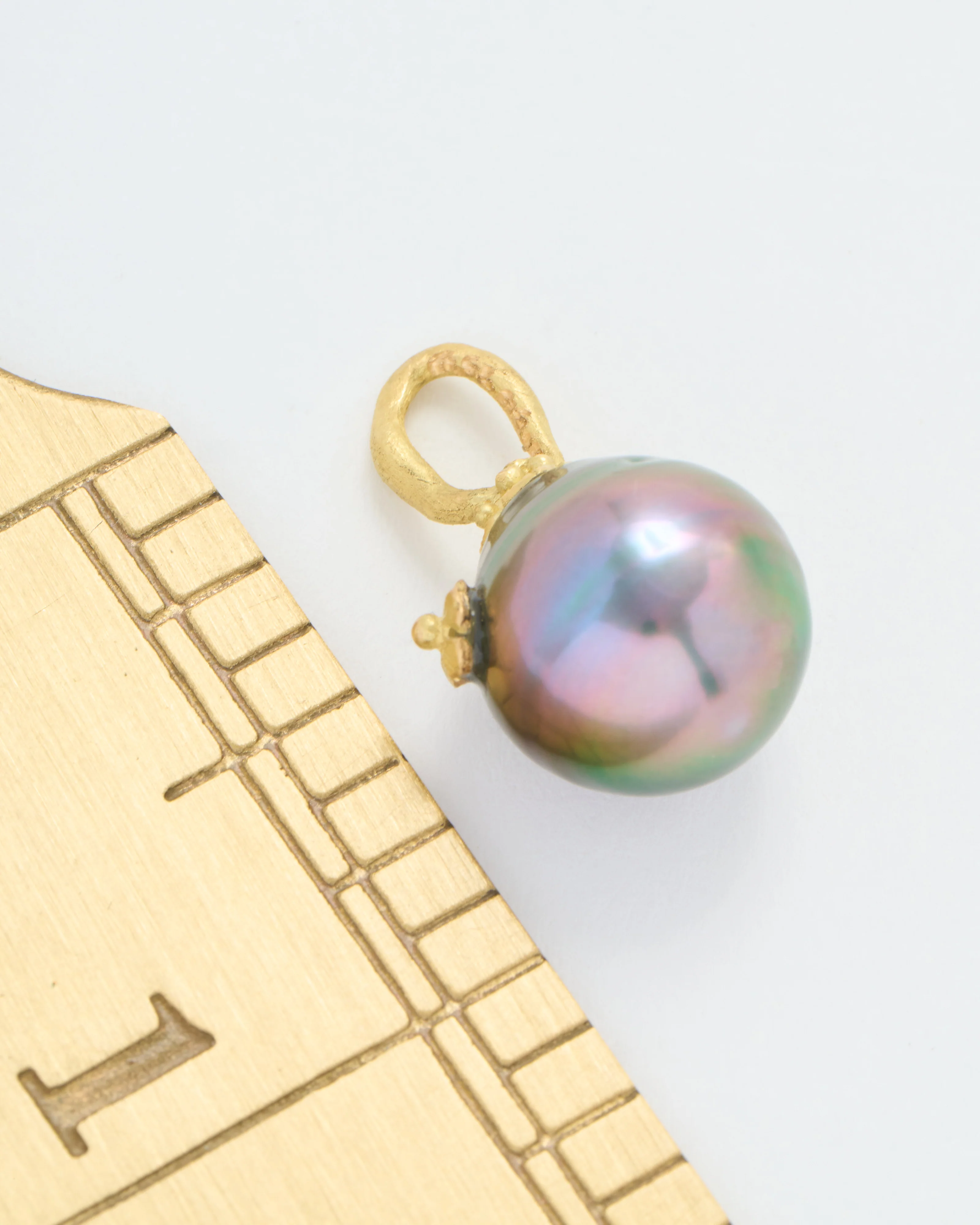 tahitian pearl with flowers and white diamond - Image 5
