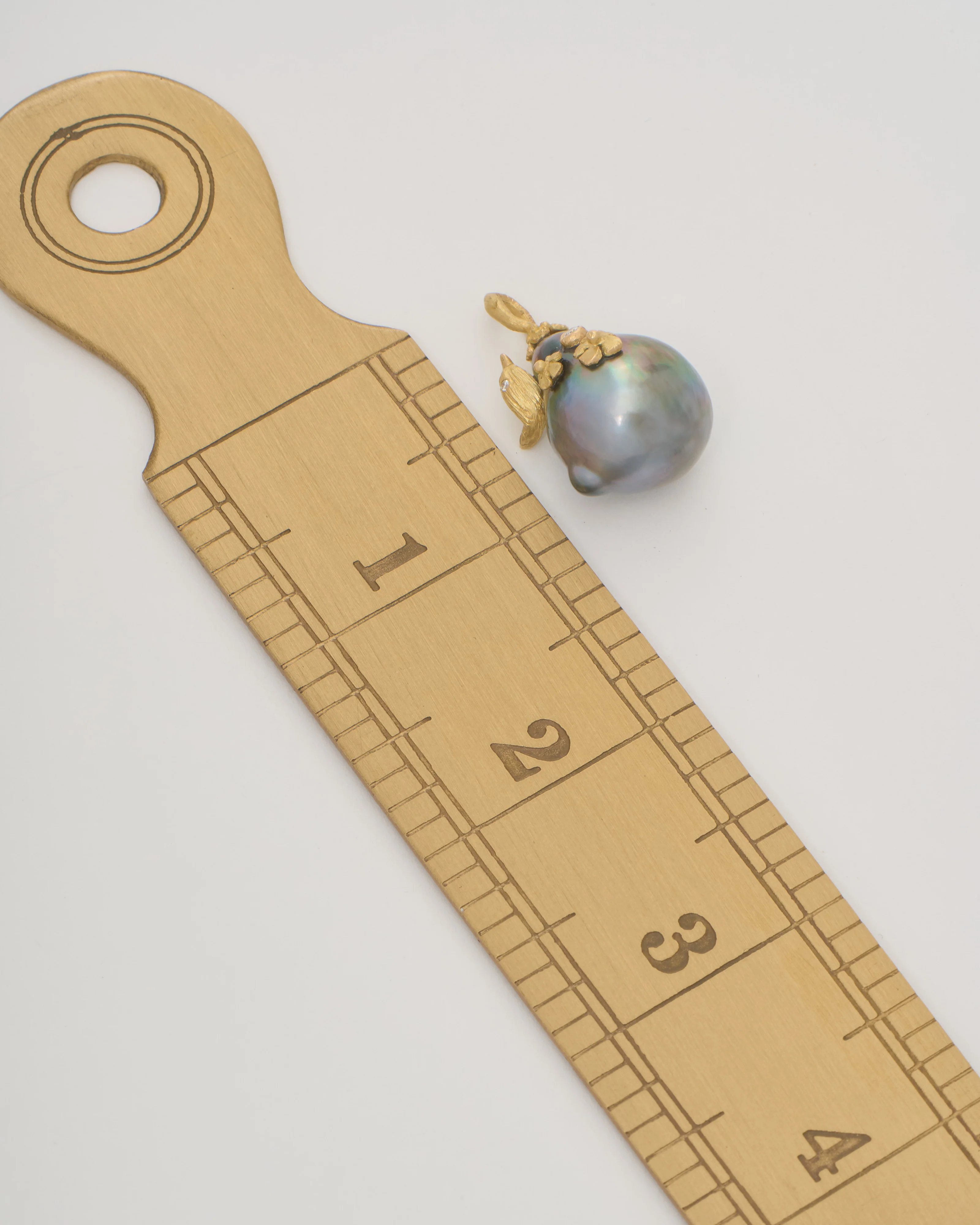 tahitian pearl pendant with bird and flowers - Image 8
