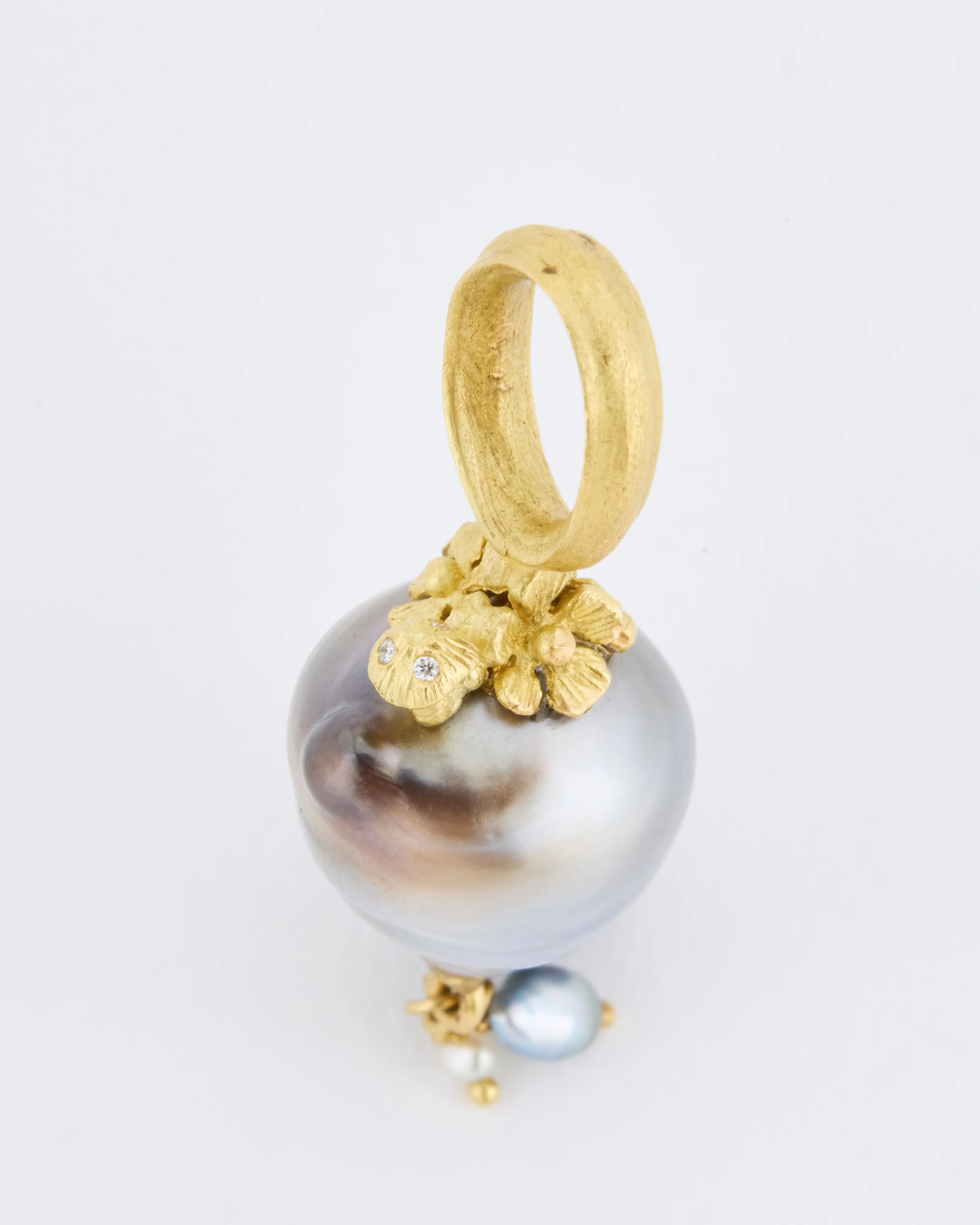 tahitian pearl pendant with pearl dangles - Image 2