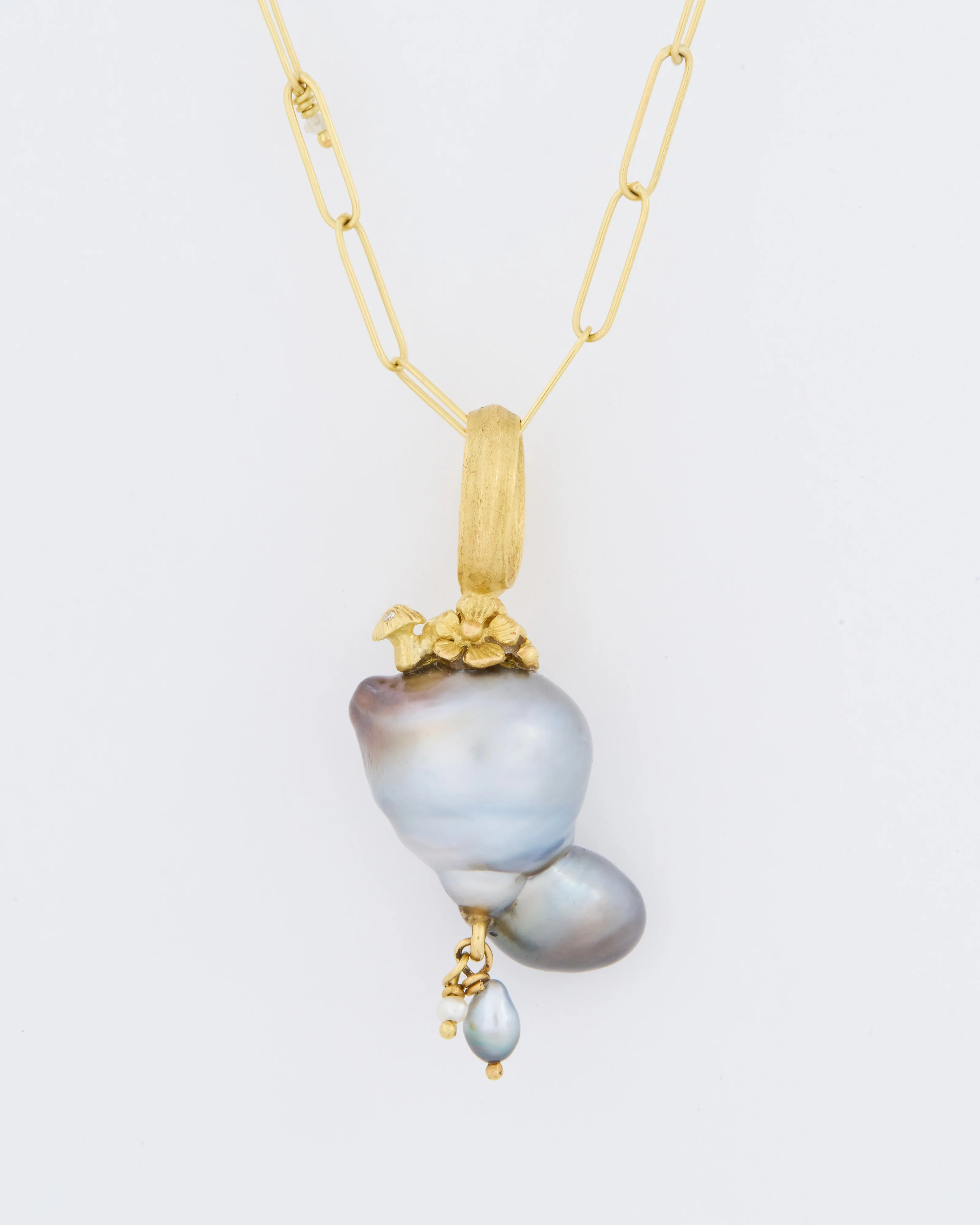 tahitian pearl pendant with pearl dangles - Image 5