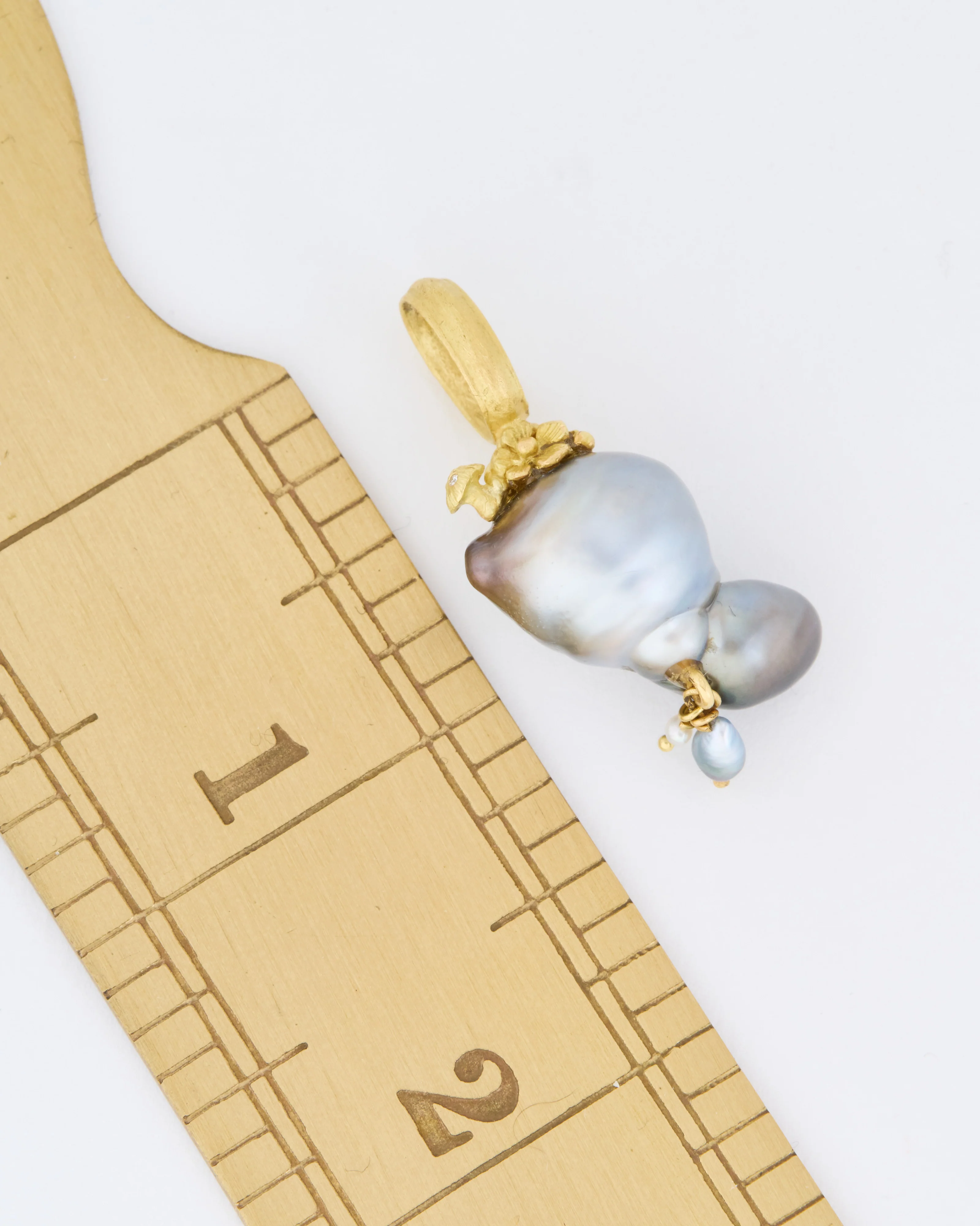 tahitian pearl pendant with pearl dangles - Image 6