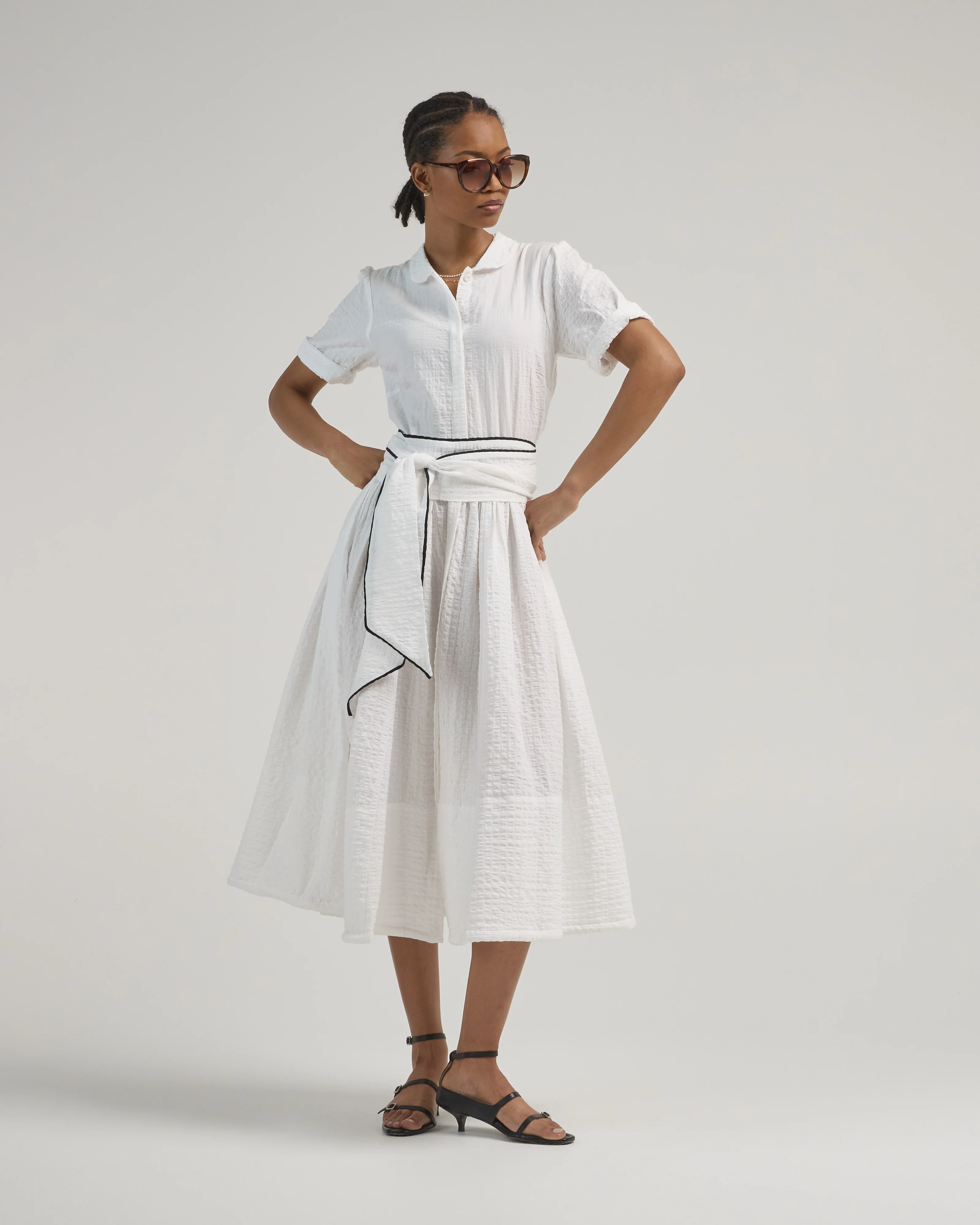 short sleeve cotton bubble dress