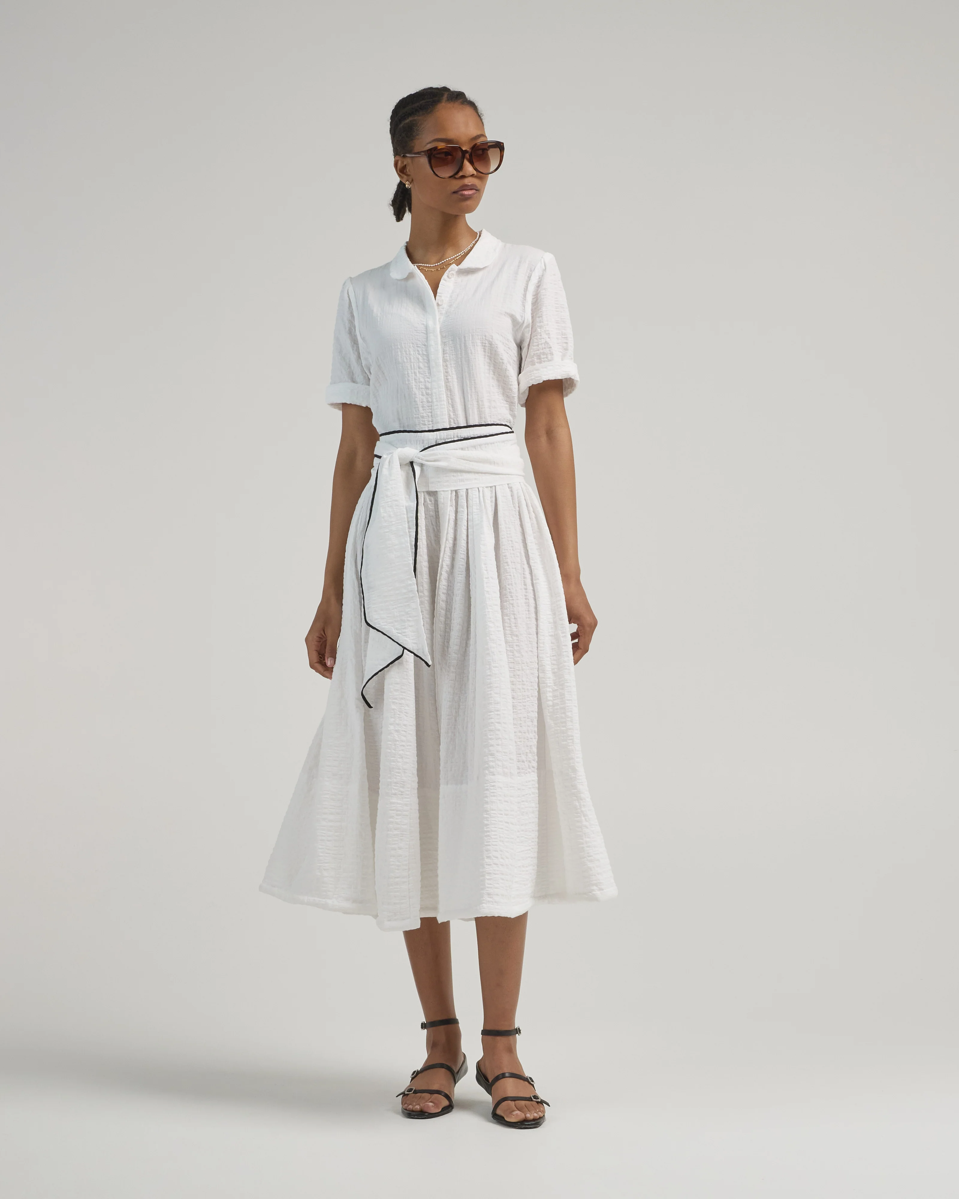 short sleeve cotton bubble dress - Image 3