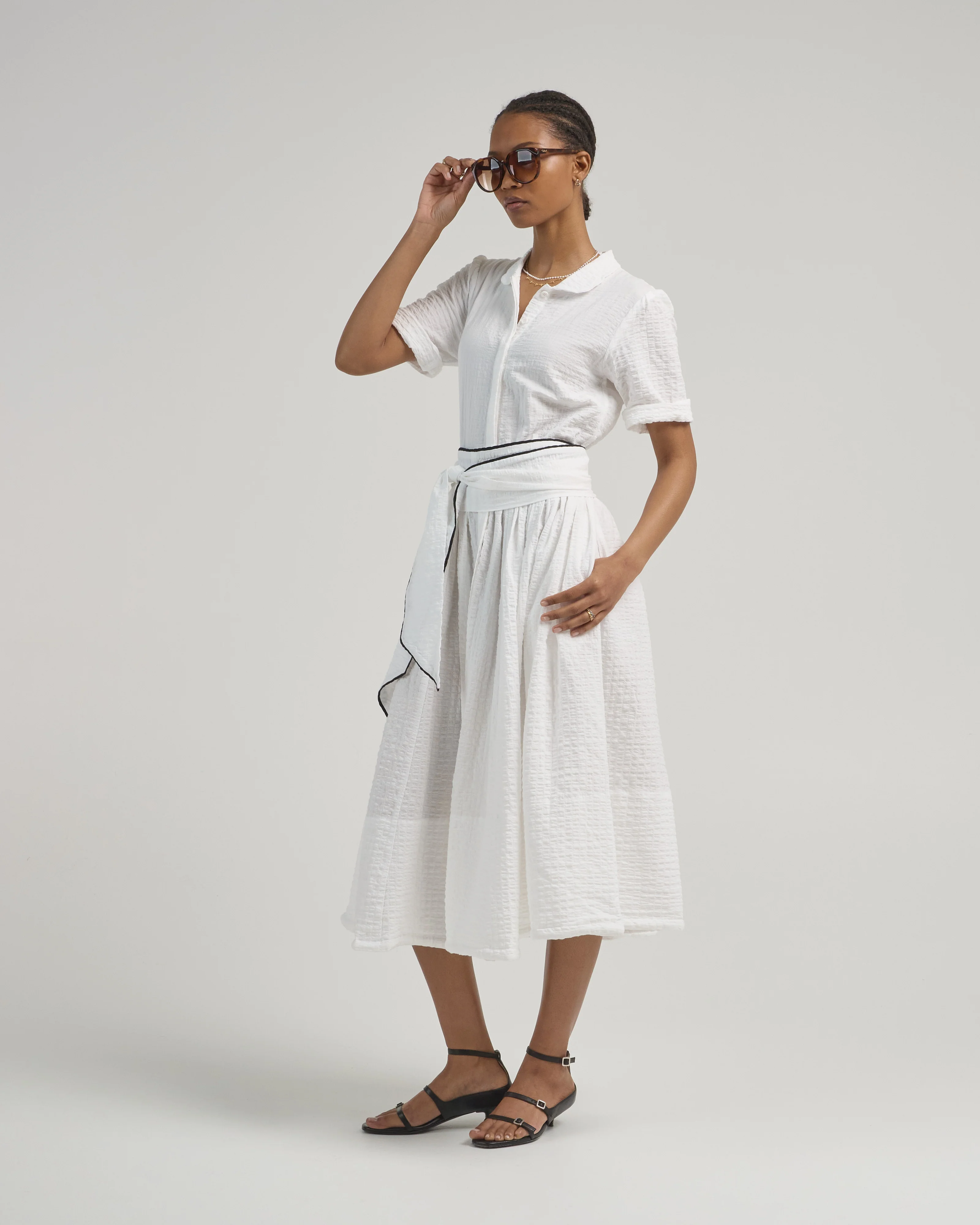 short sleeve cotton bubble dress - Image 4