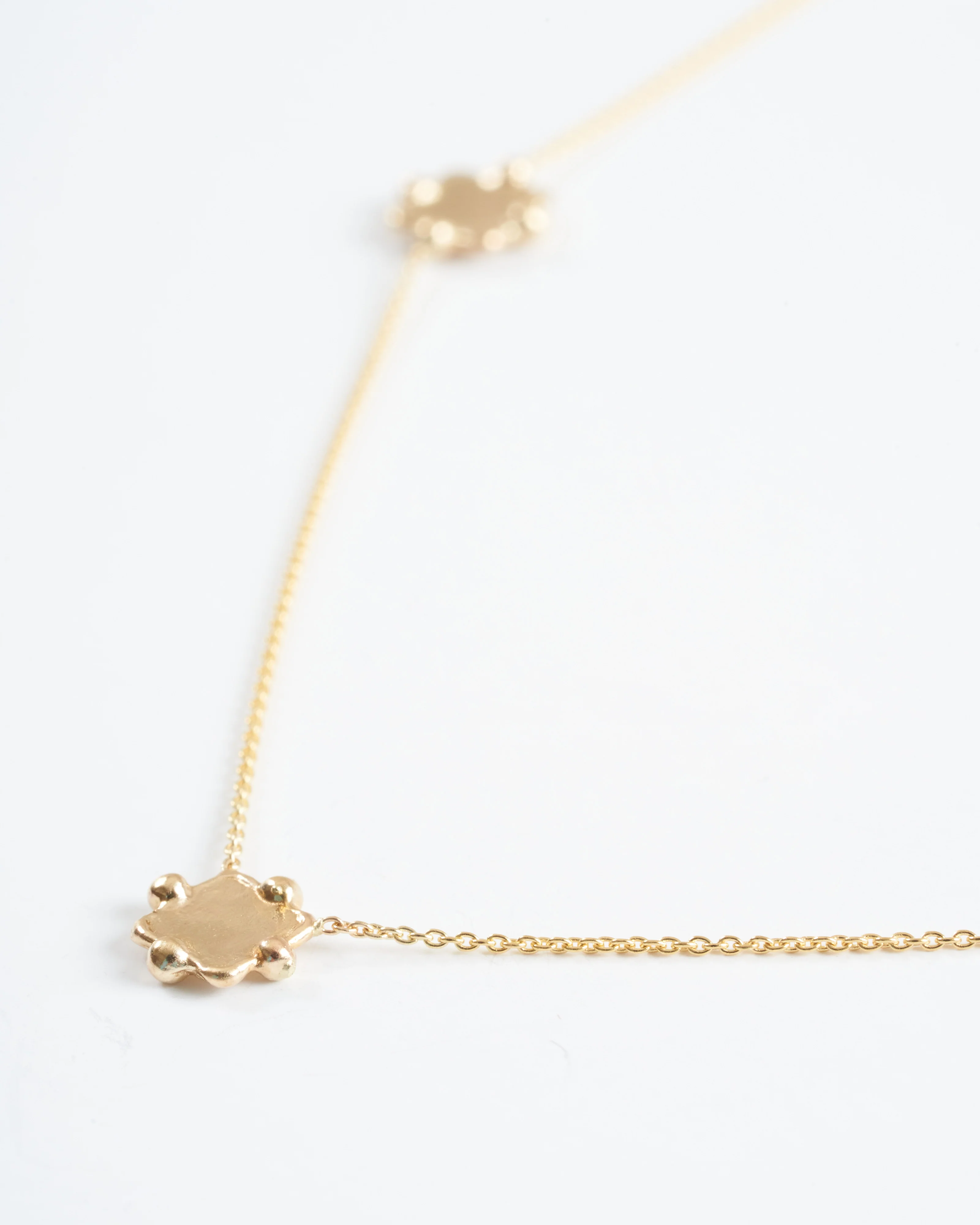 5 square/dot necklace - gold - Image 3