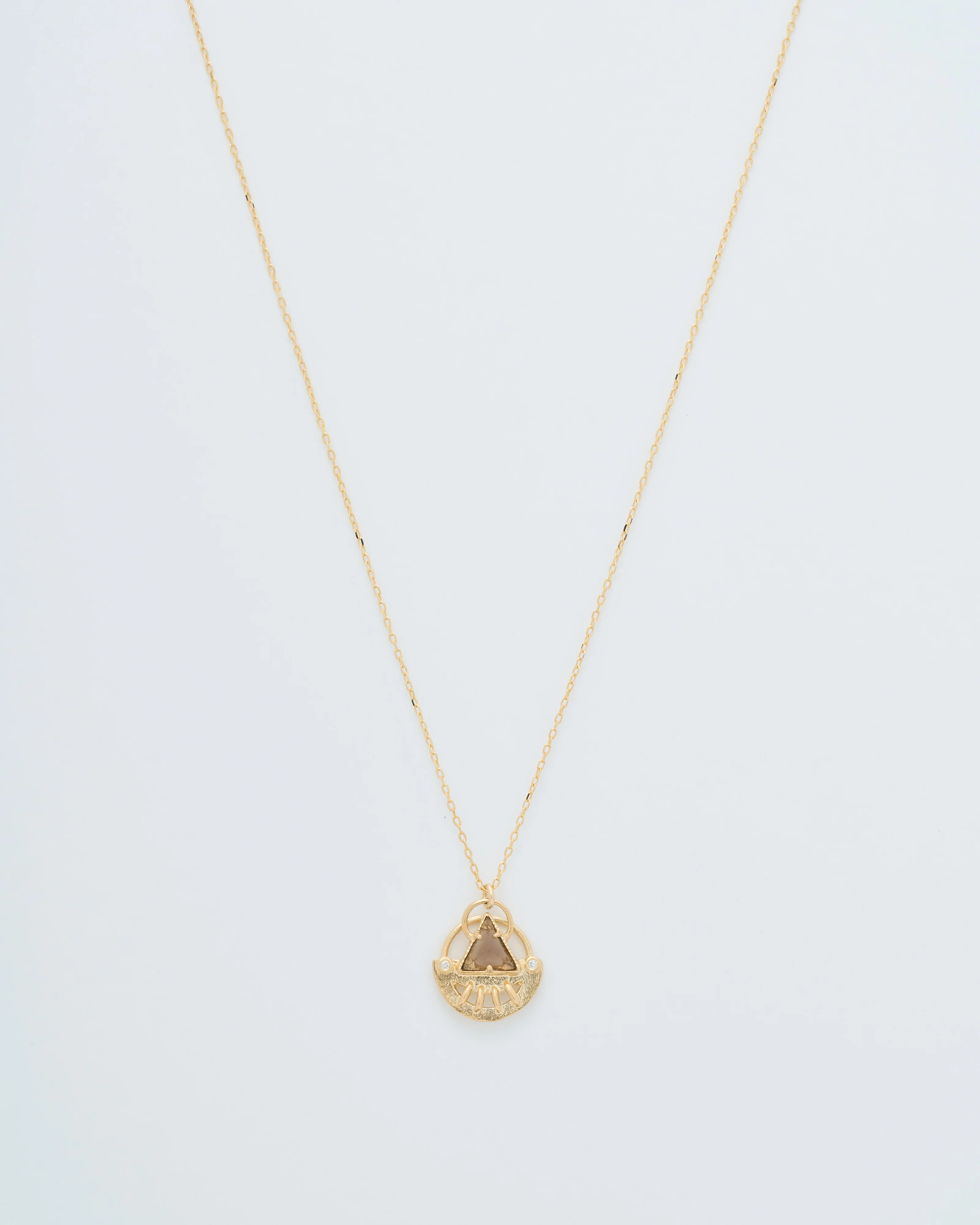 celestial smokey triangle necklace - Image 2