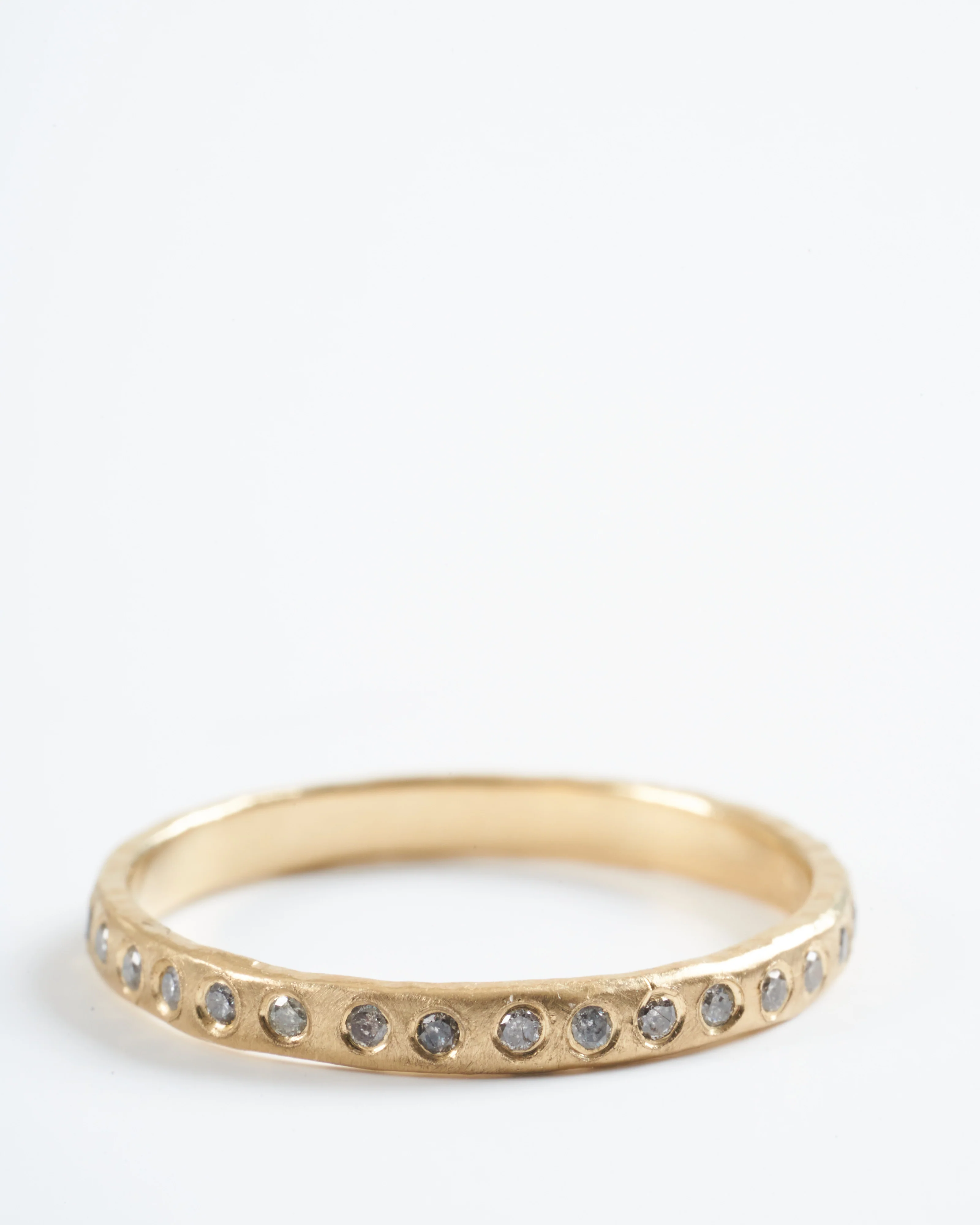 gray diamond eternity band - gold - Image 2