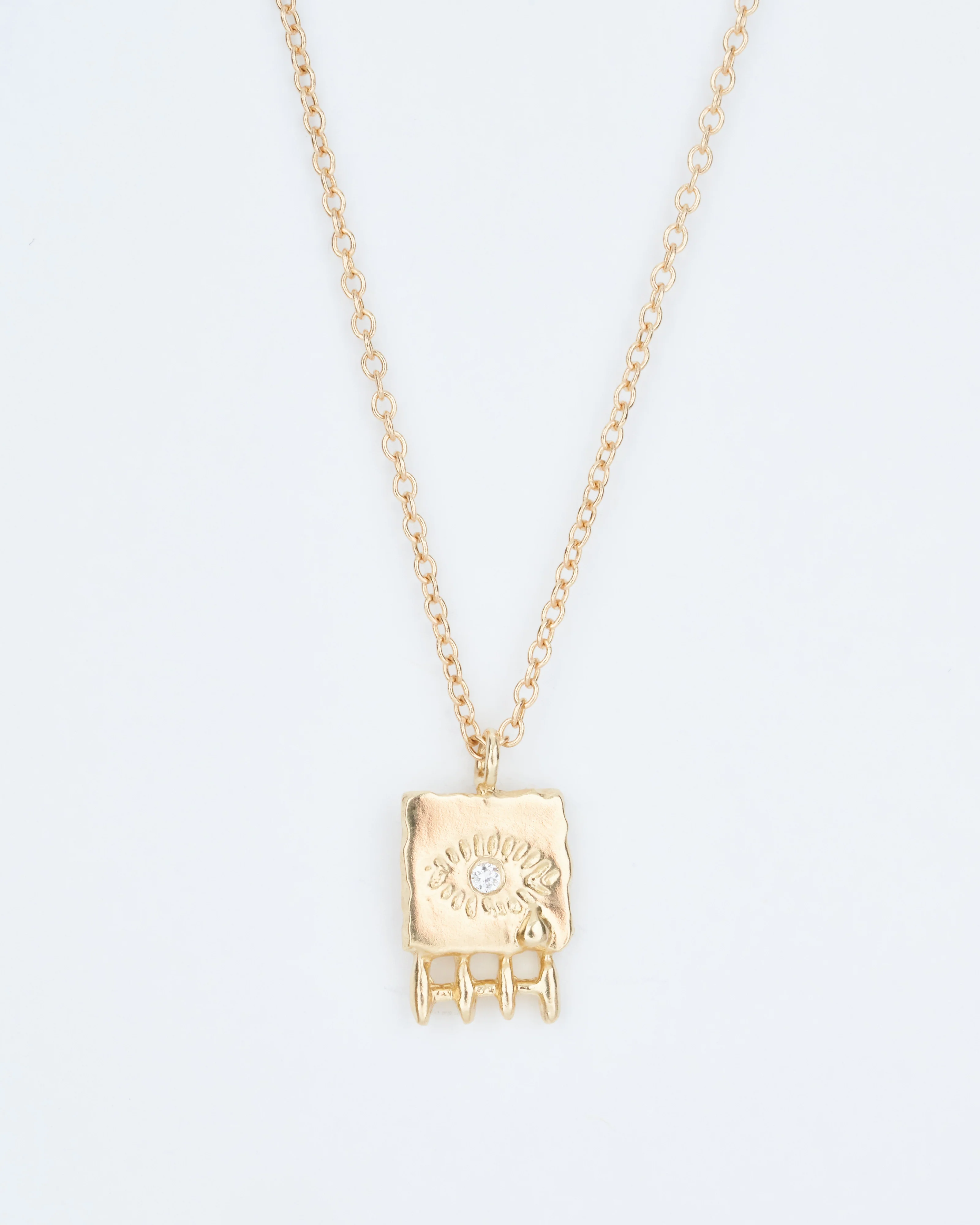 tiny eye rectangle necklace - Image 2