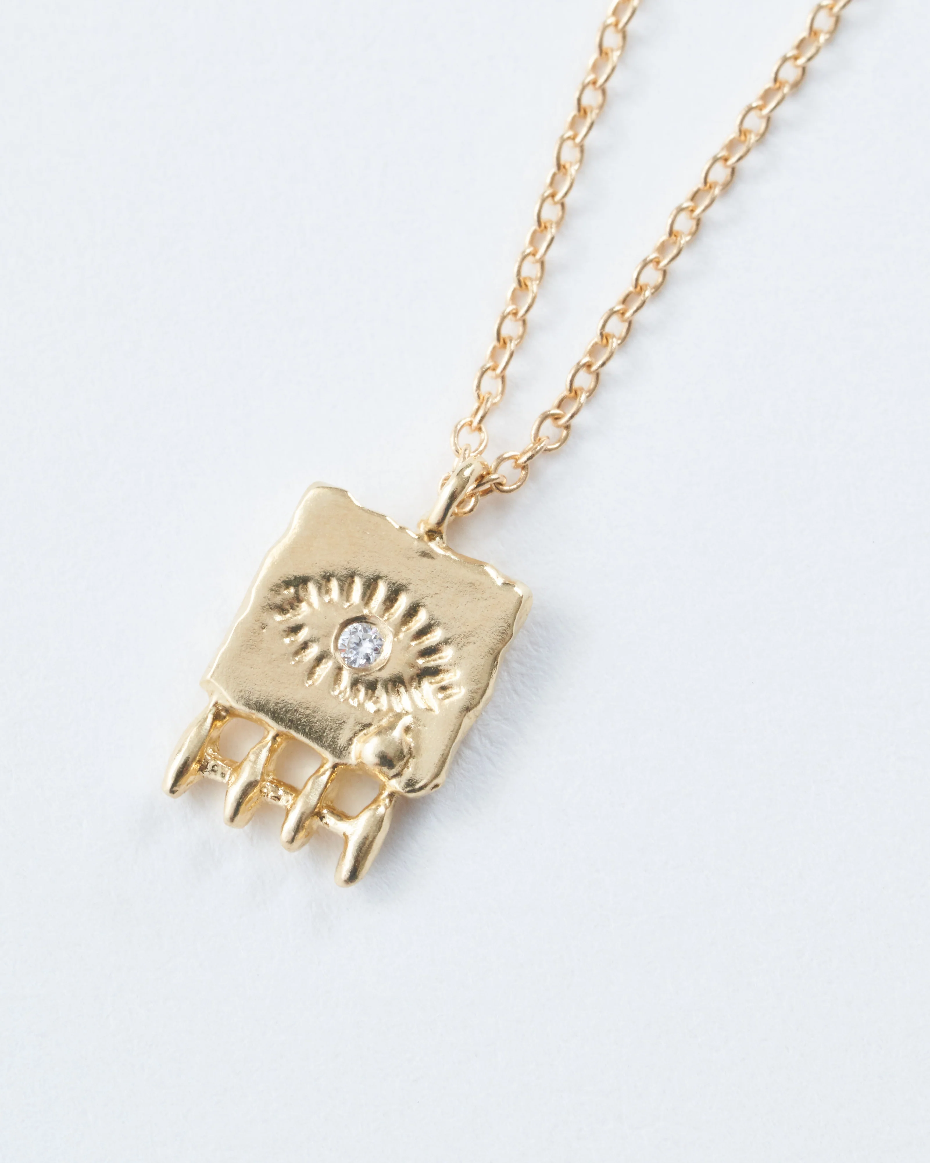 tiny eye rectangle necklace - Image 4