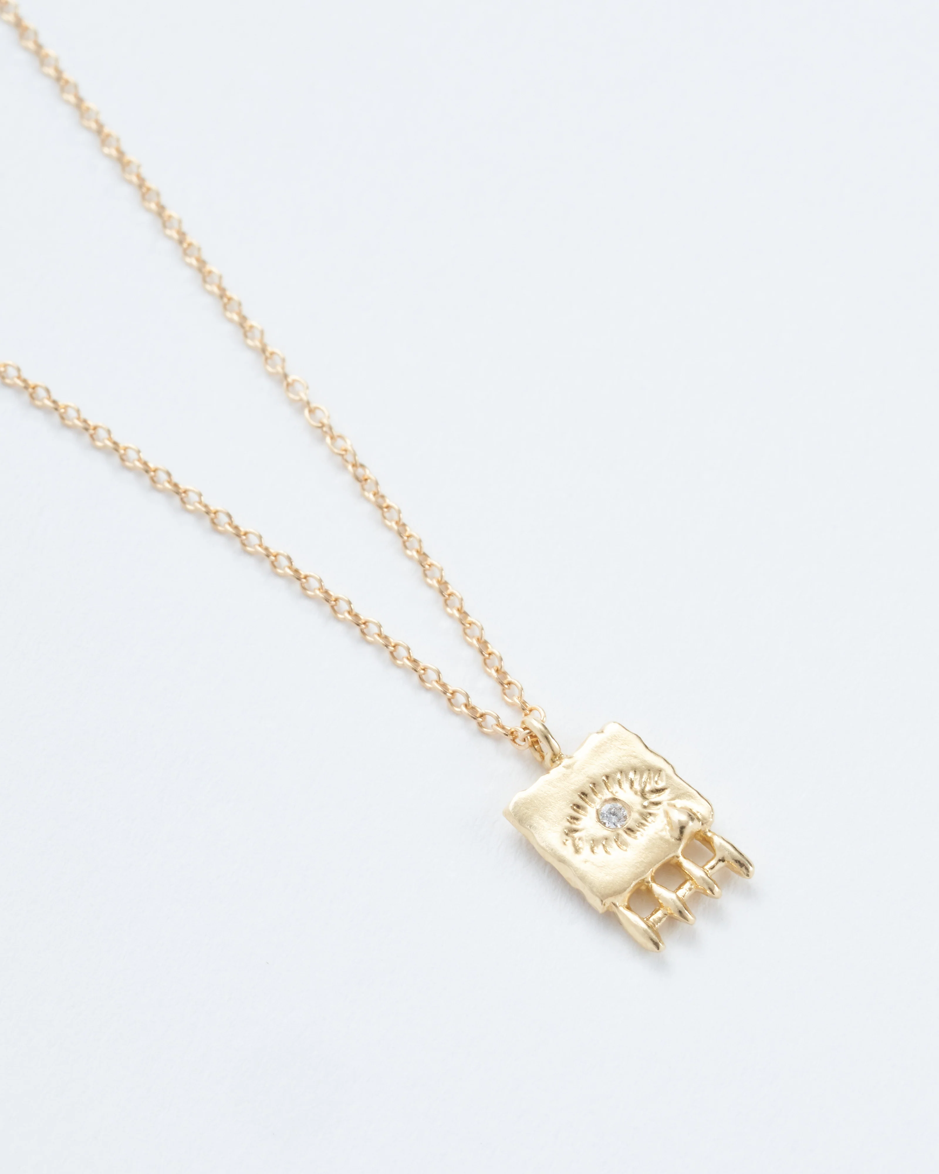 tiny eye rectangle necklace - Image 5