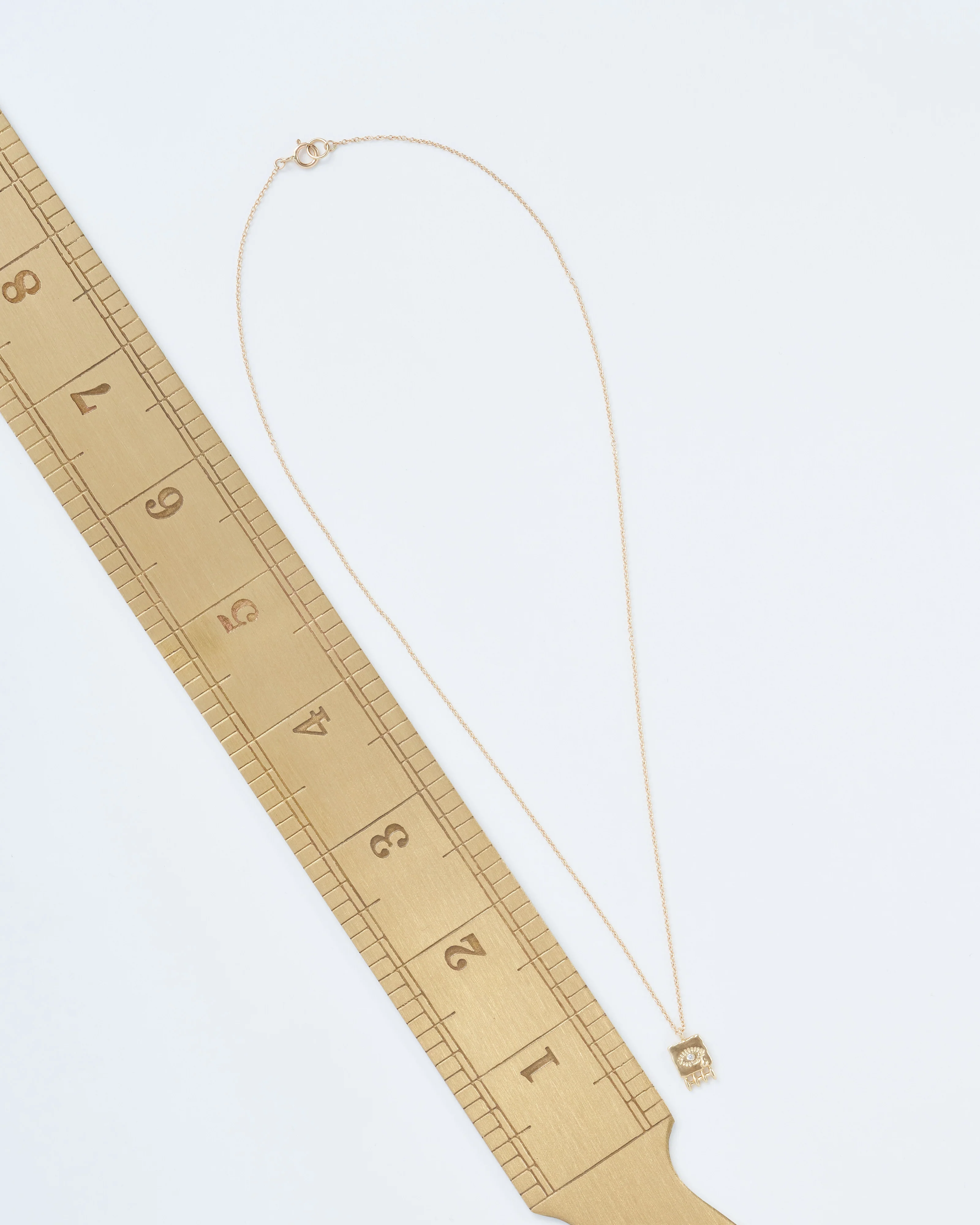 tiny eye rectangle necklace - Image 6