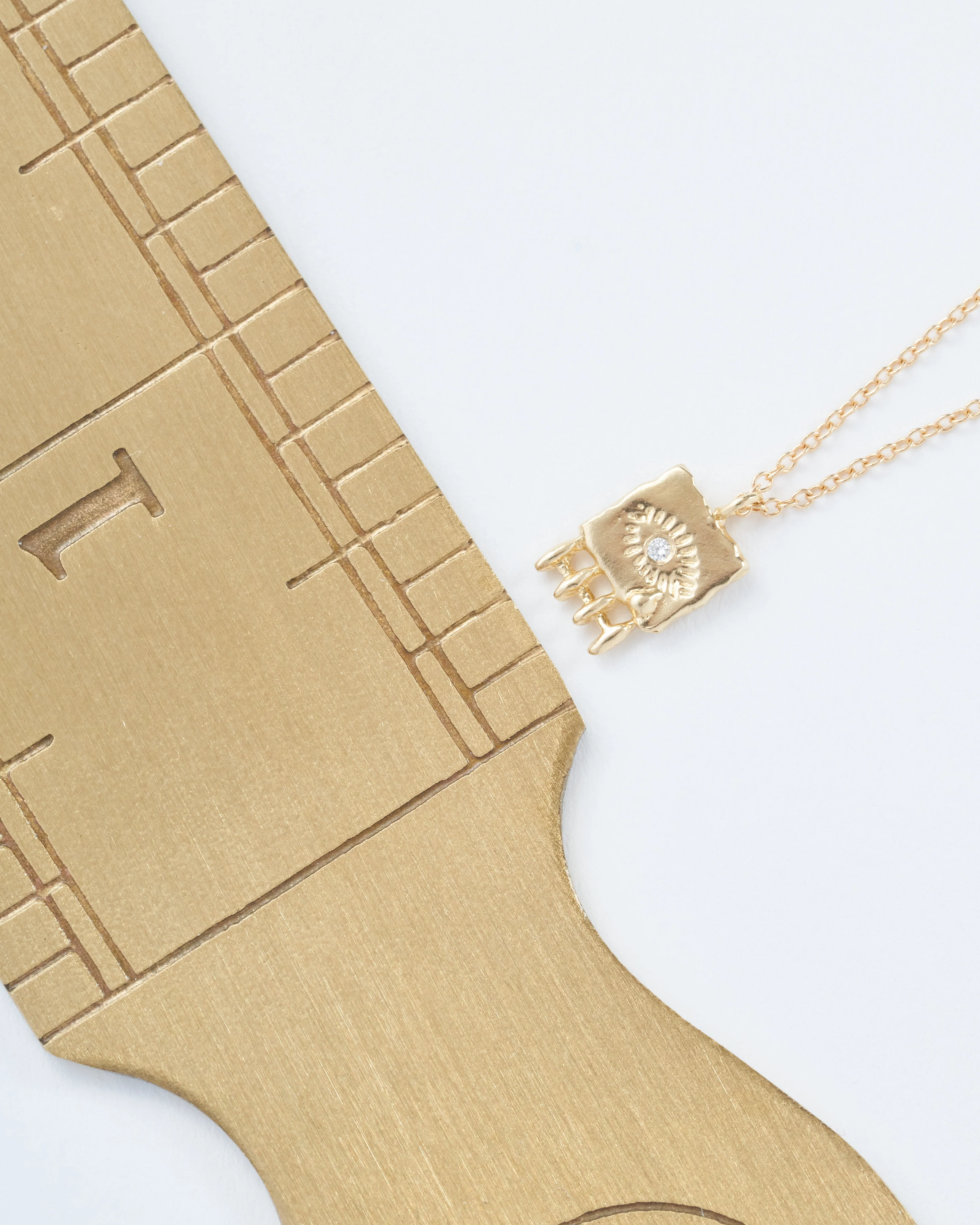 tiny eye rectangle necklace - Image 7