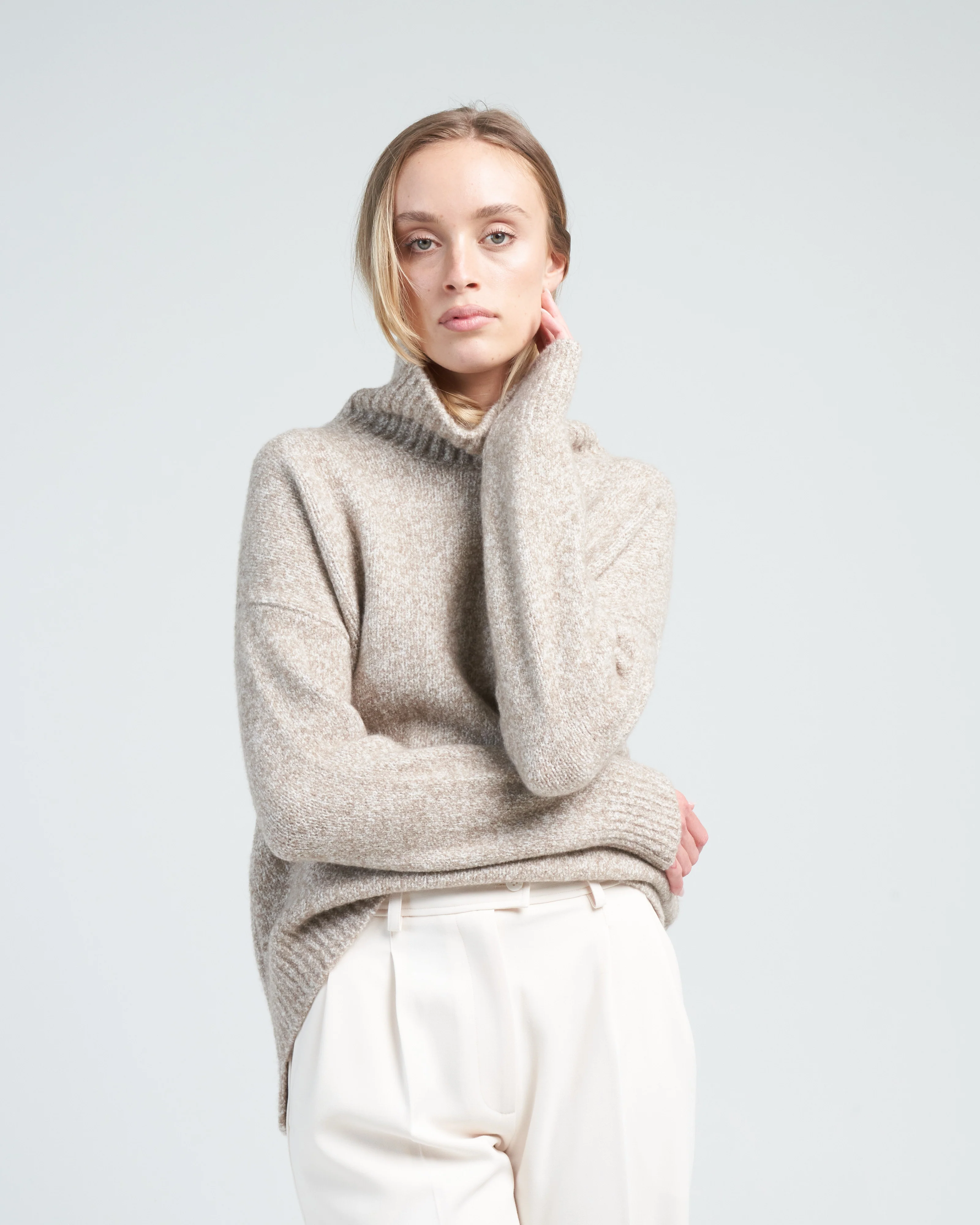 elwinn sweater - speckled light sand bouclè px - Image 2