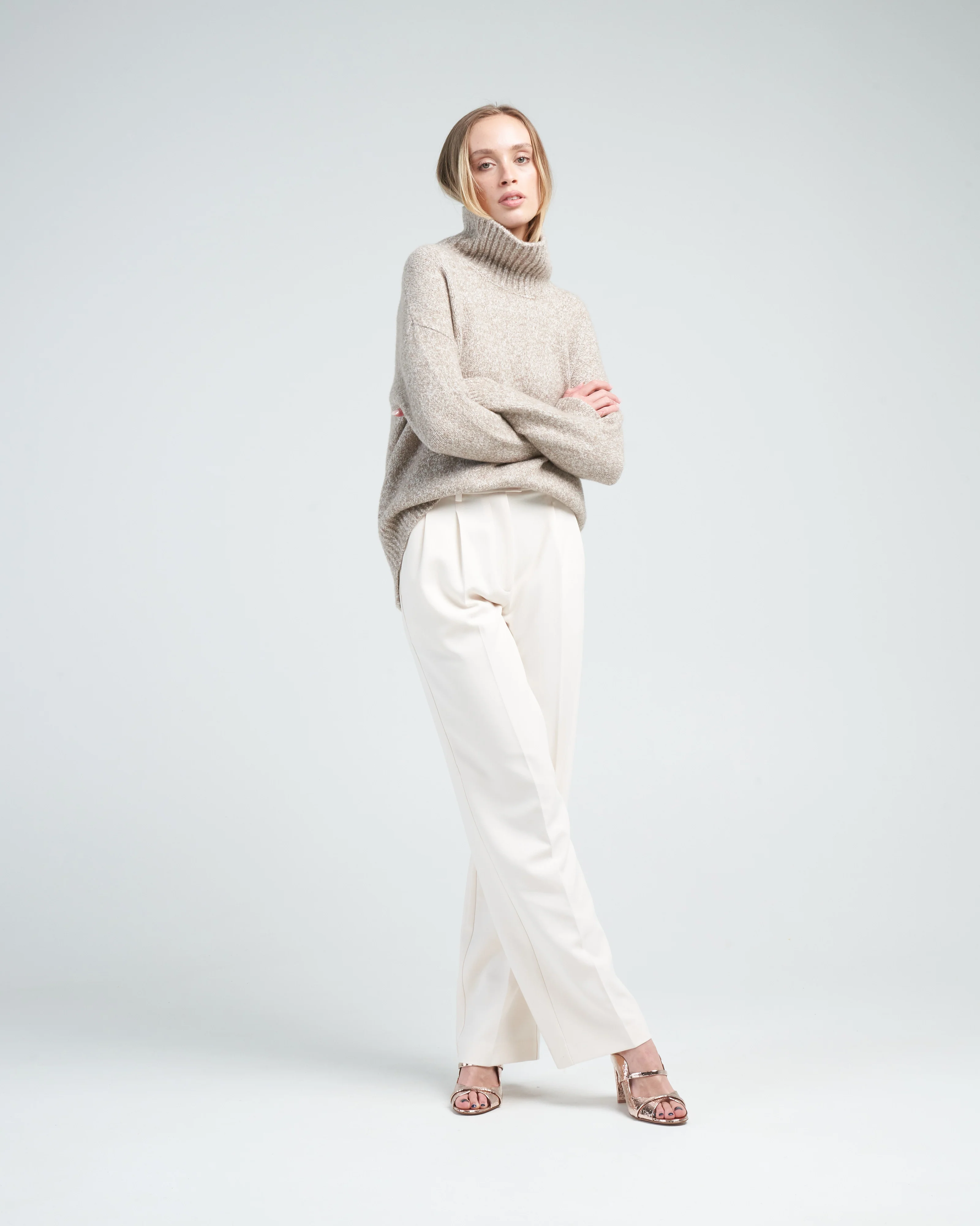 elwinn sweater - speckled light sand bouclè px - Image 3