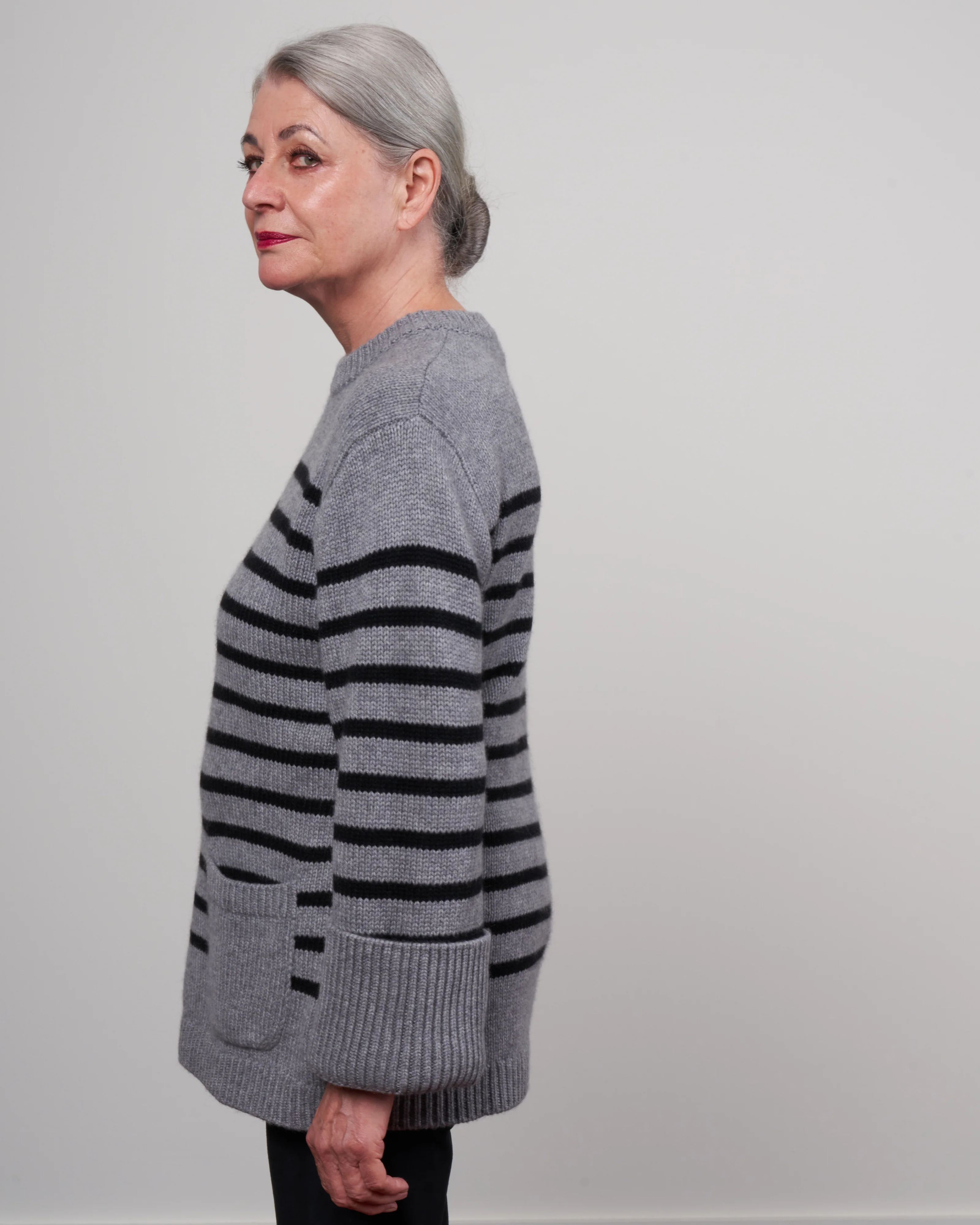 giselle sweater - grey / black - Image 3