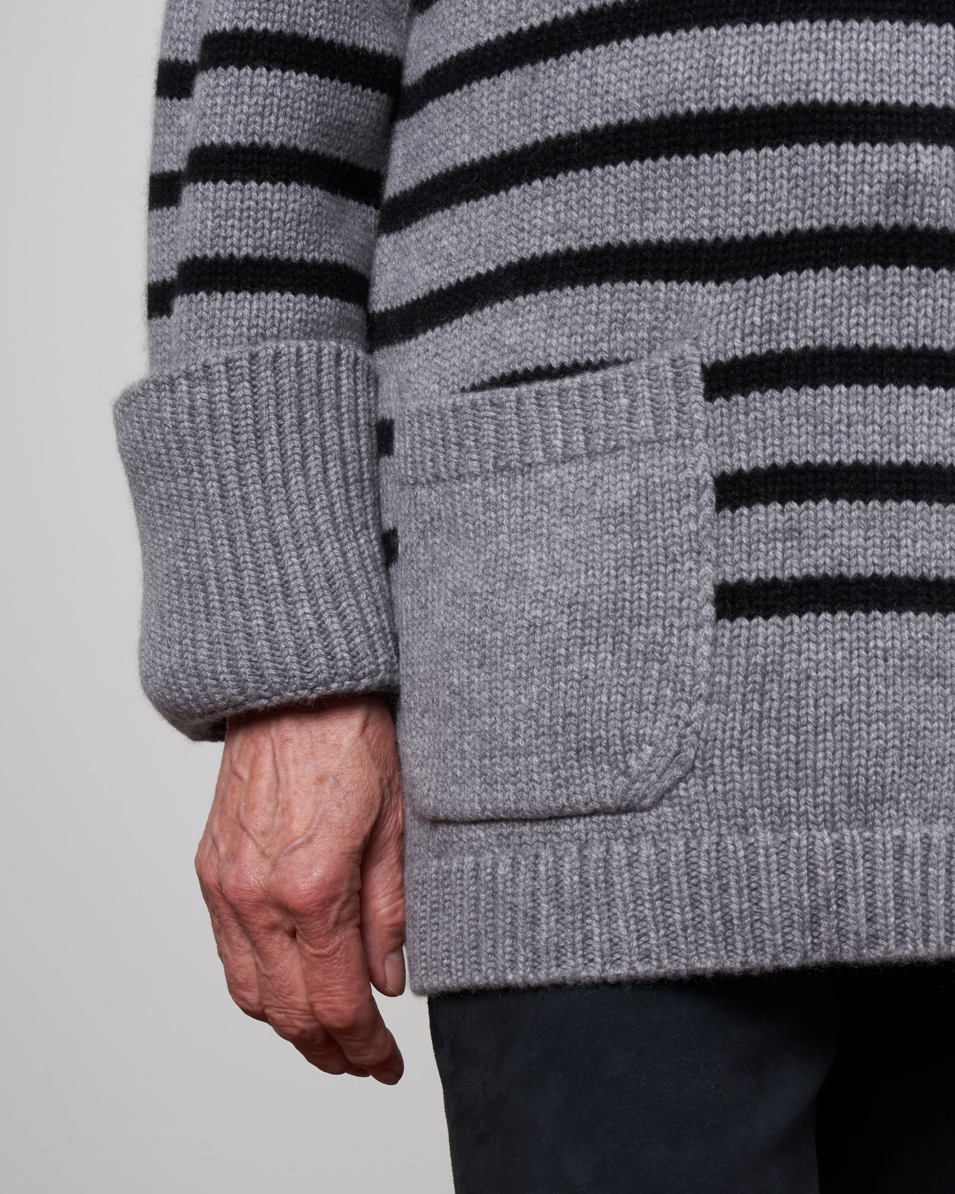 giselle sweater - grey / black - Image 5