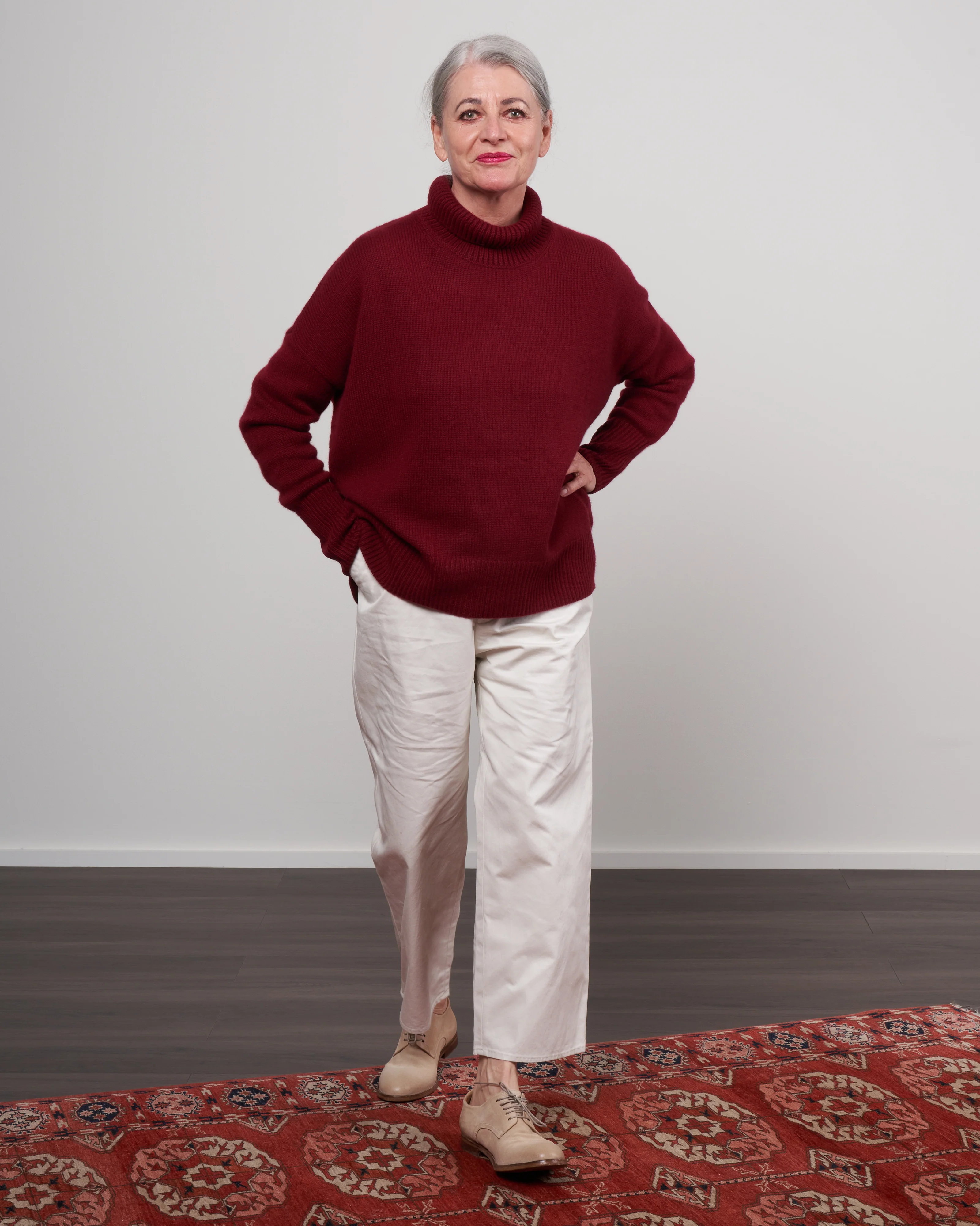 heidi sweater - merlot - Image 2