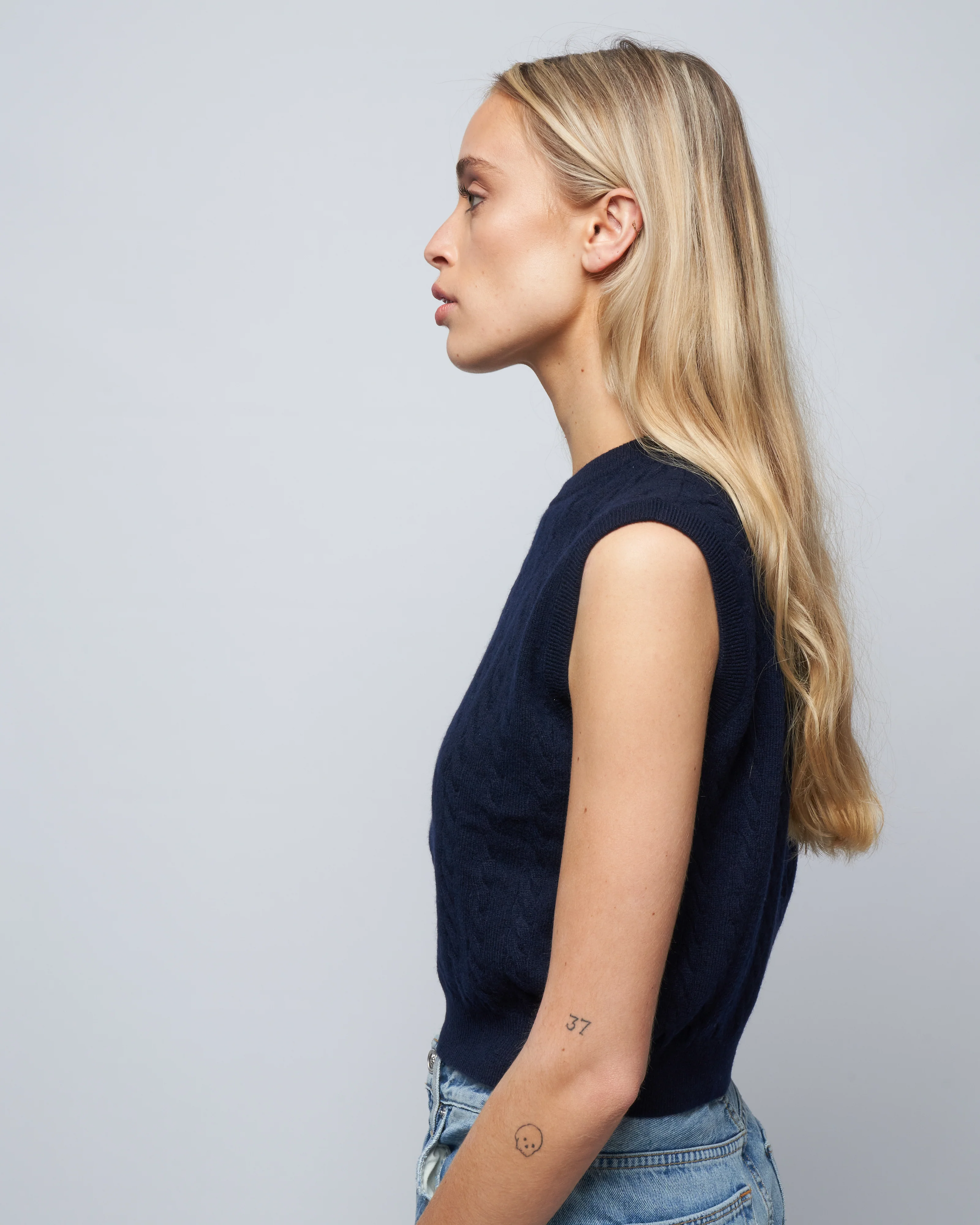 nadine vest - navy - Image 3