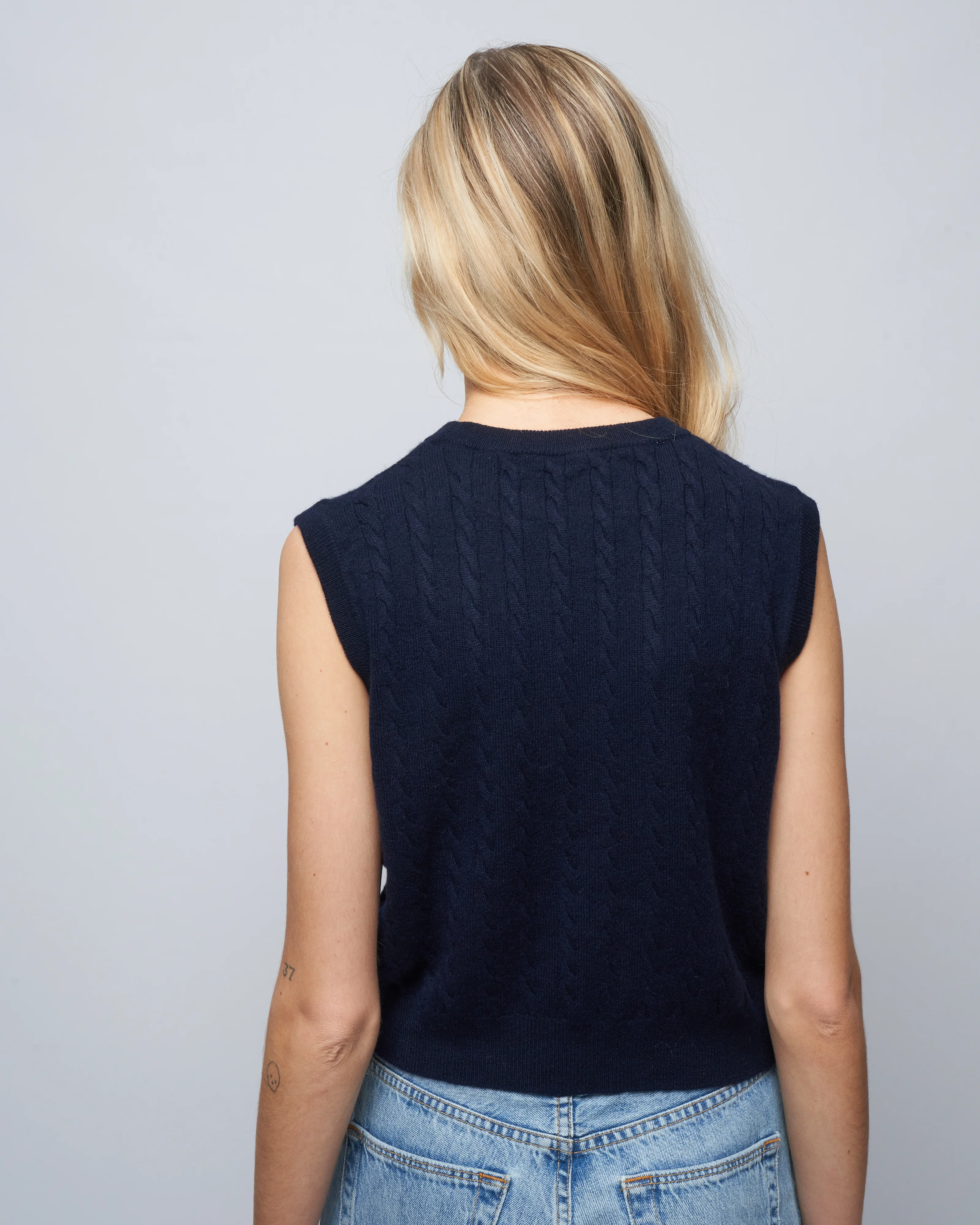 nadine vest - navy - Image 4