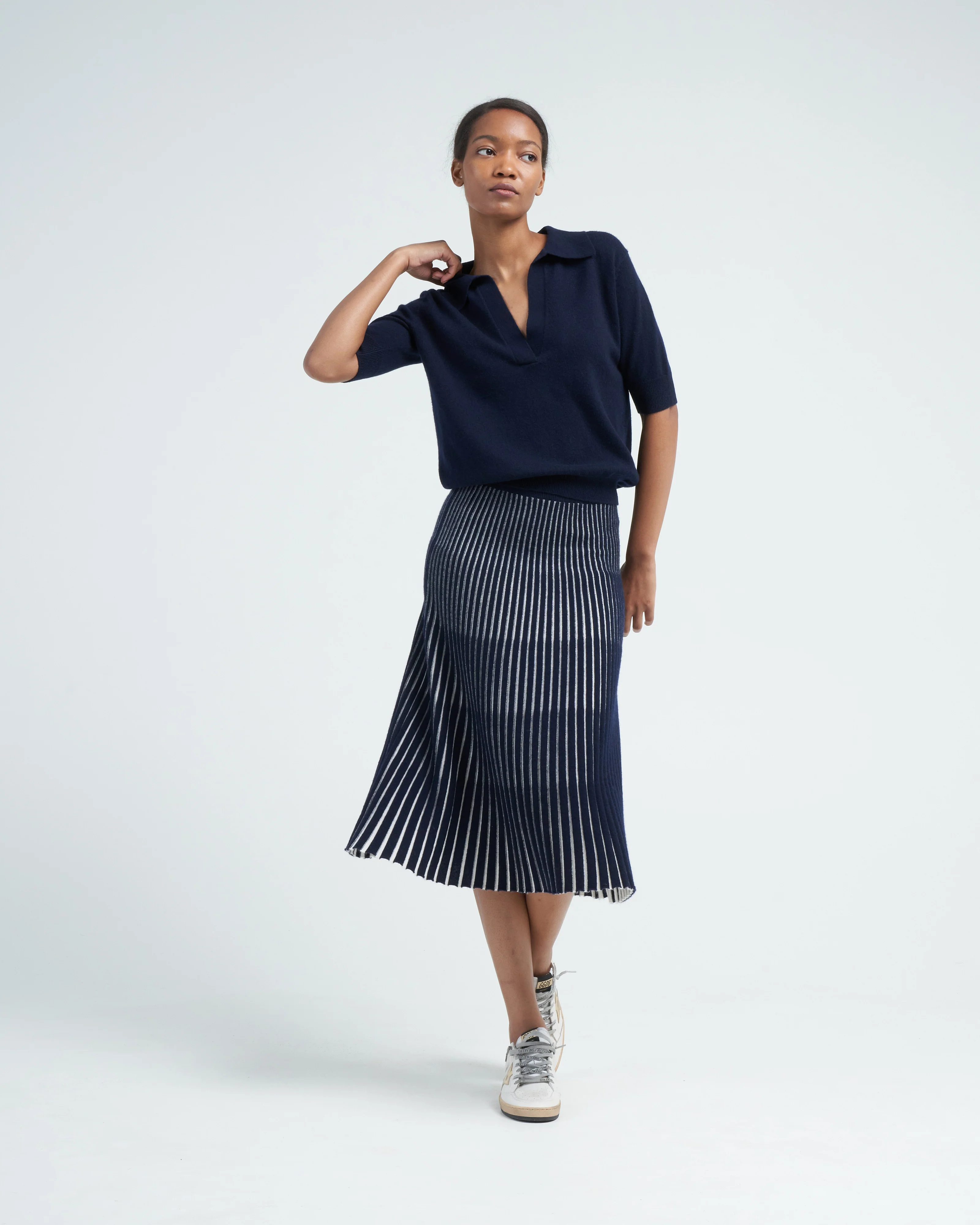 tiara skirt - navy/cream - Image 2