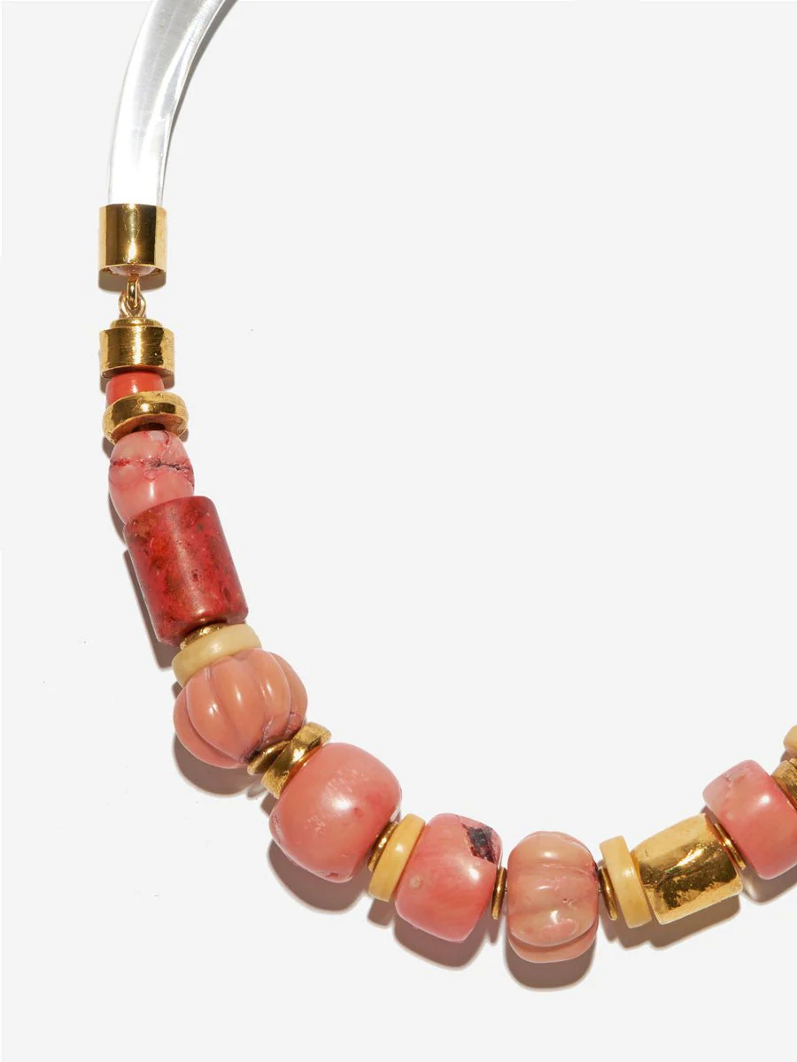 carved coral collar - Image 2