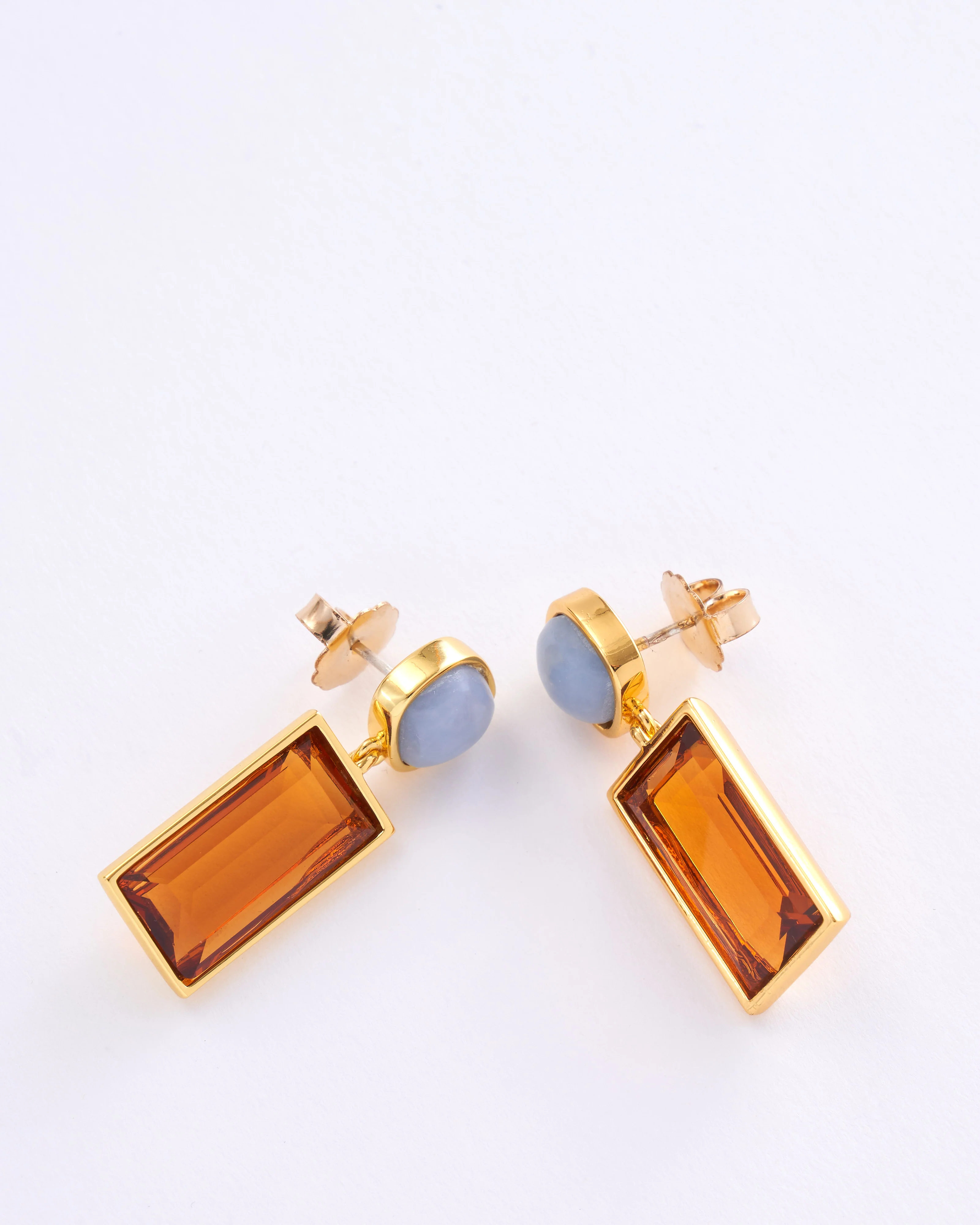 crystal column earrings in island - Image 2
