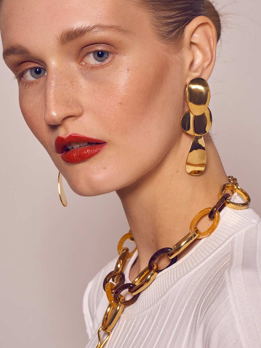 gold porto earrings - Image 3
