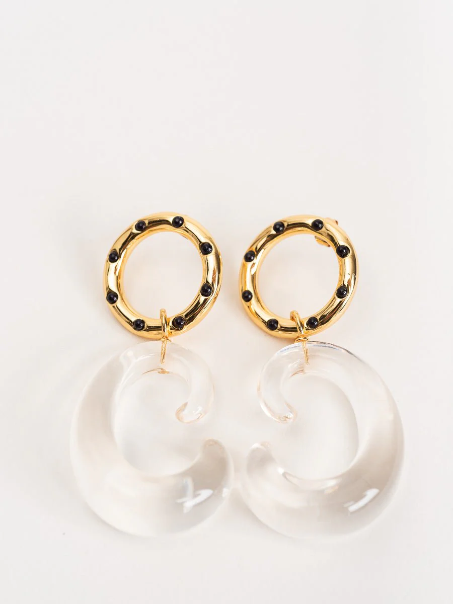 matera earrings - clear