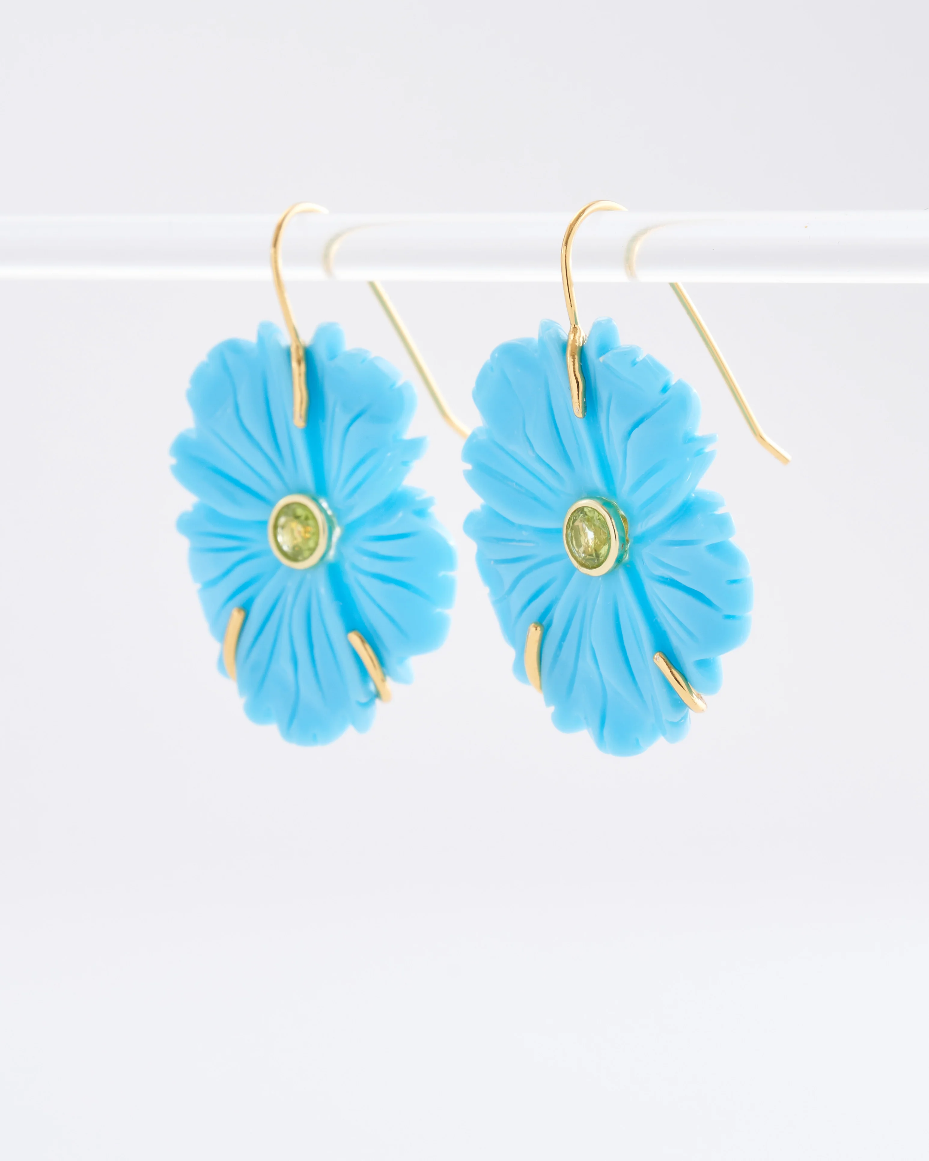 new bloom earrings in cerulean - Image 3