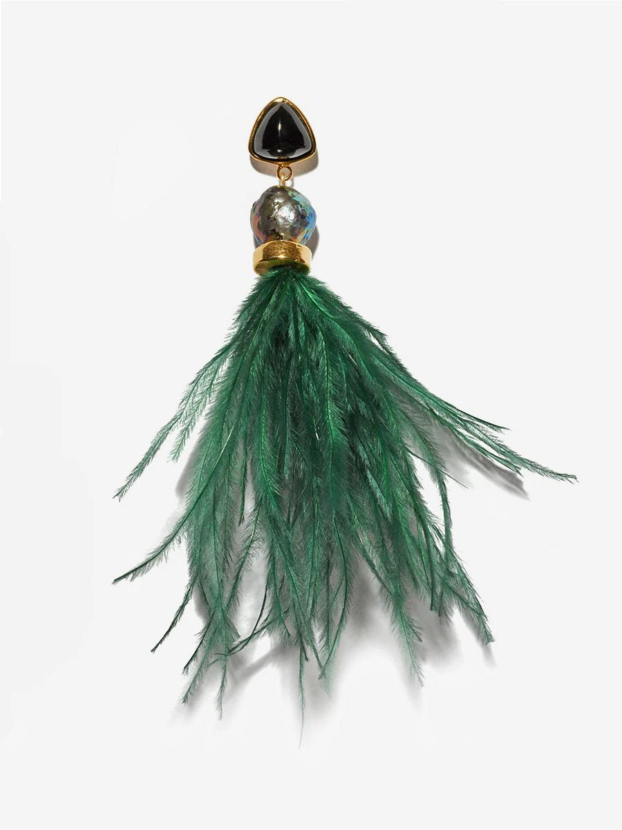 parker earrings - dark green - Image 3