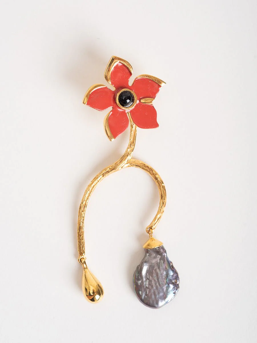 poinsettia vine earrings - Image 2