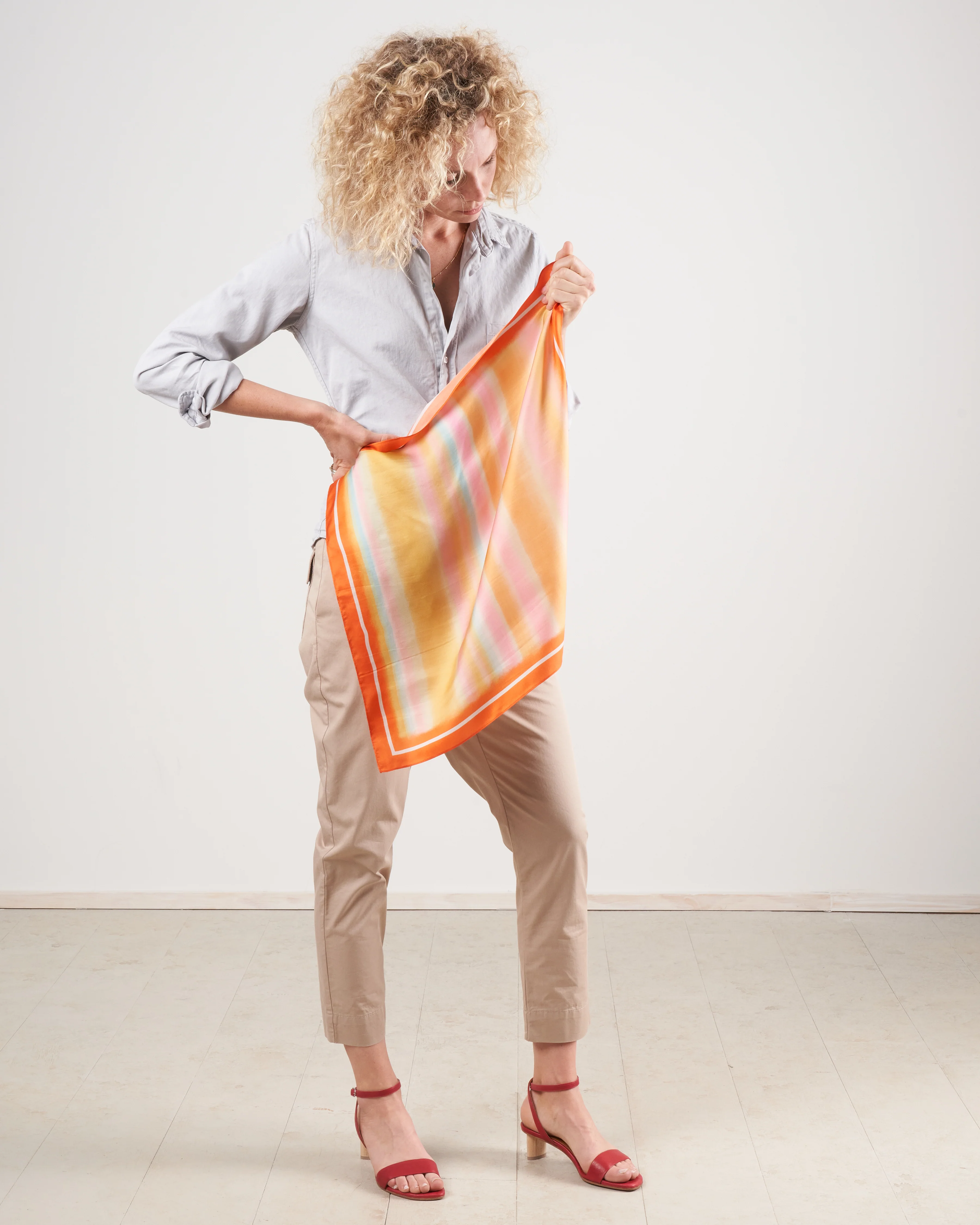 silk scarf - sunset - Image 3