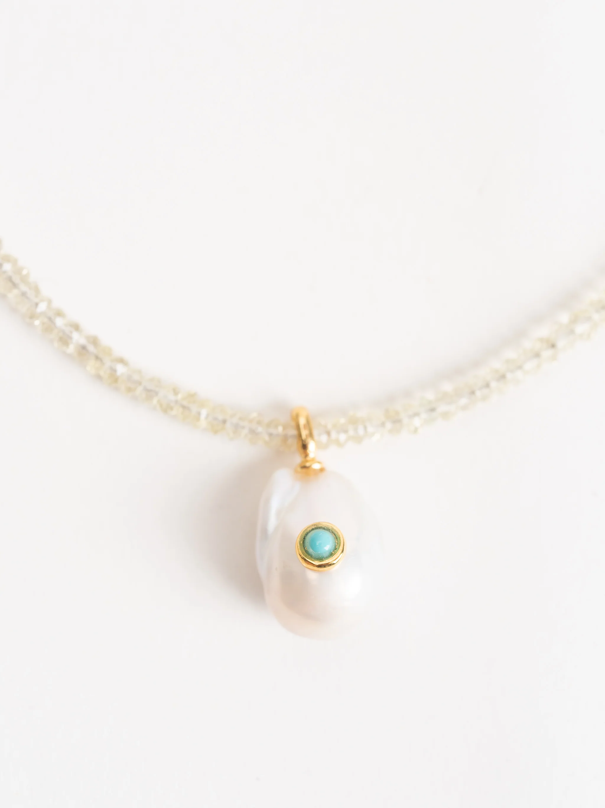 simple pearl necklace - lemon - Image 2