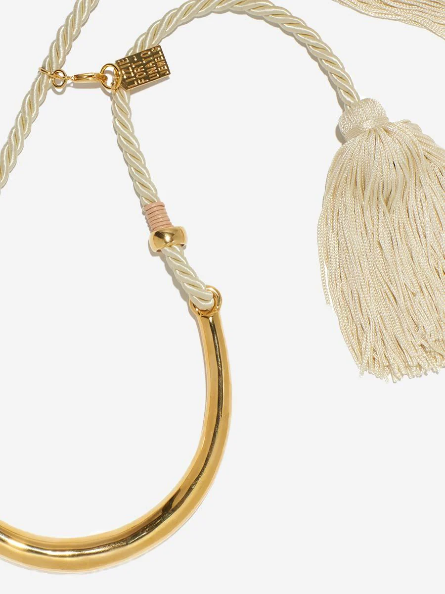 tassel tie back collar - Image 2