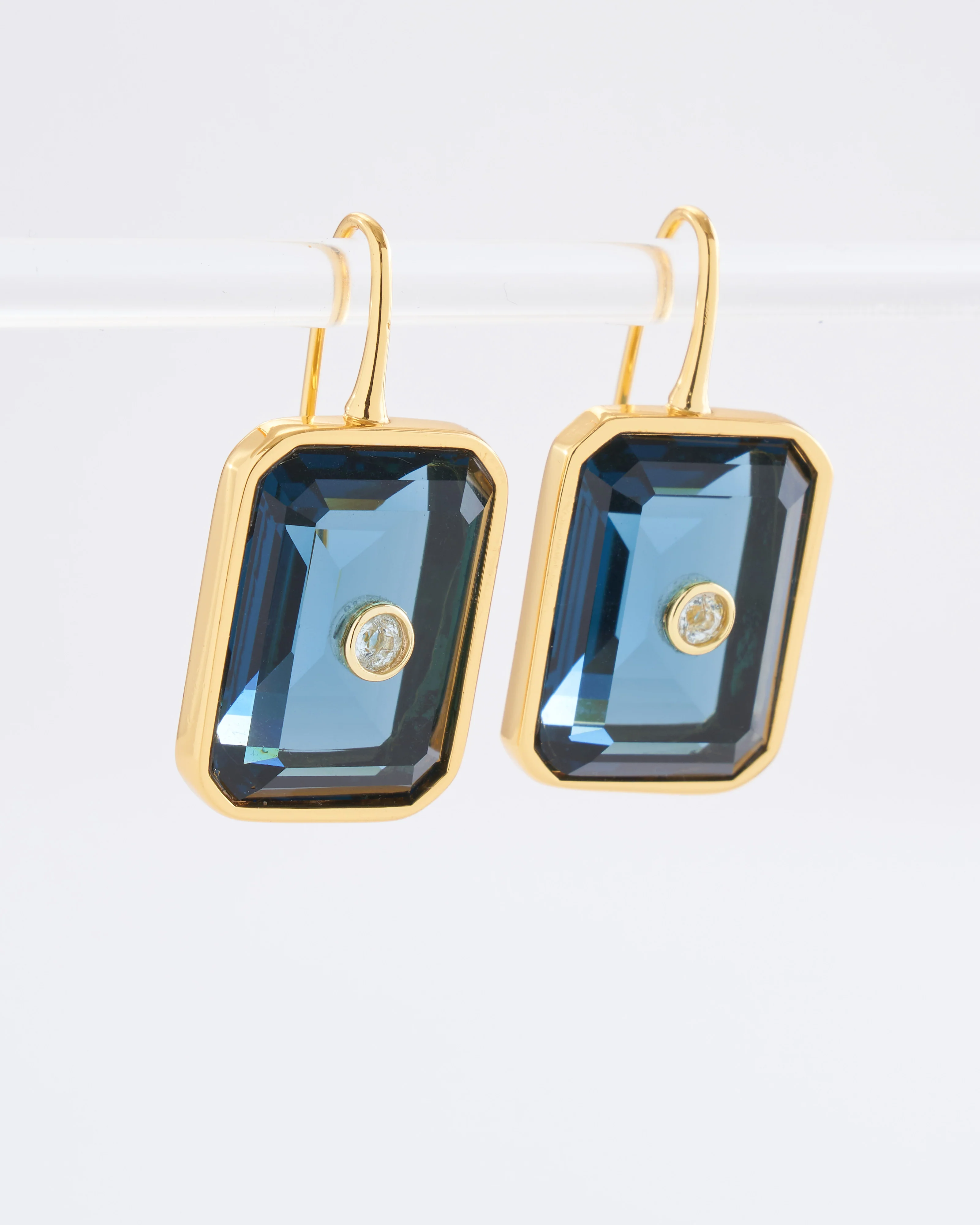 tile earrings in denim - Image 2