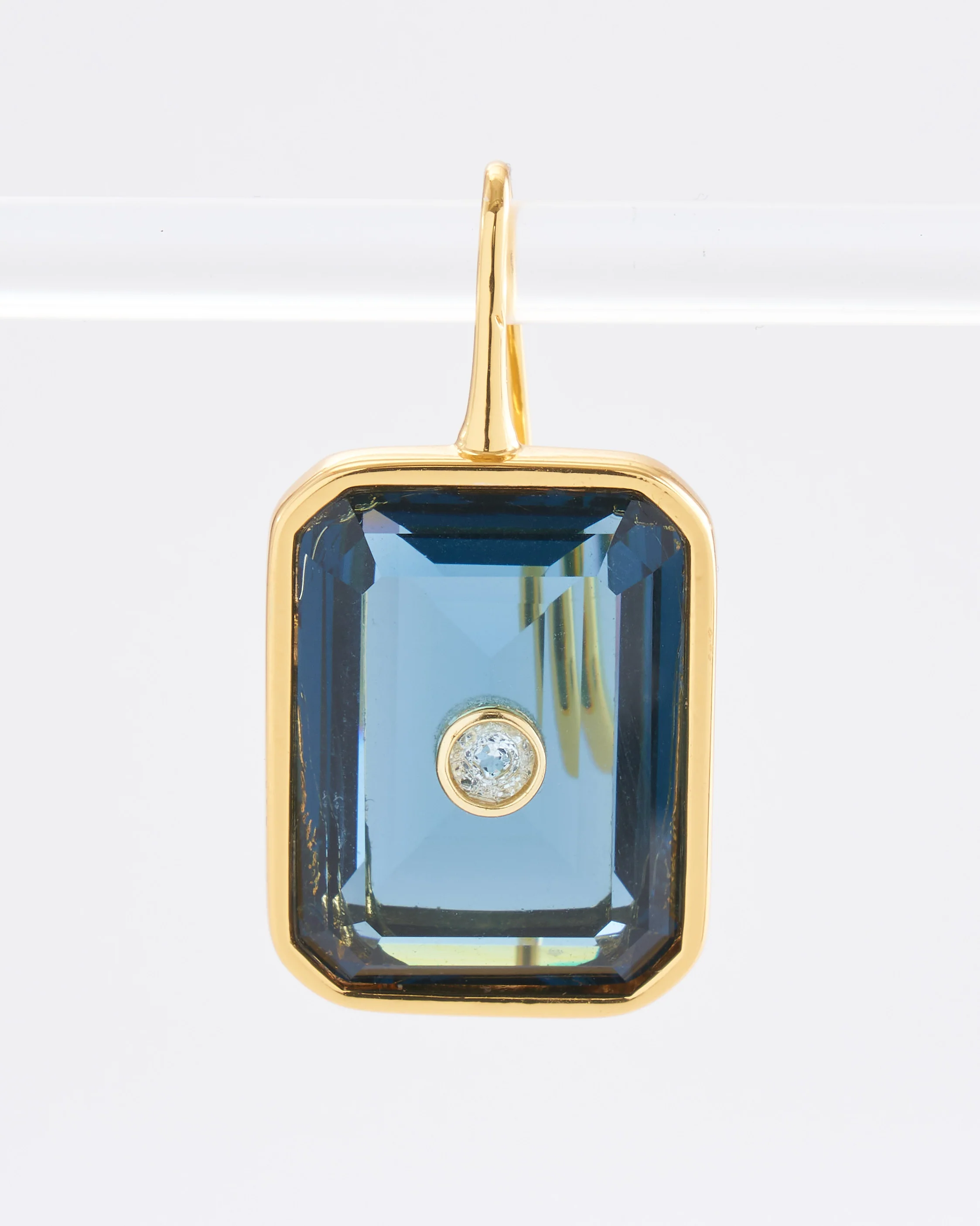 tile earrings in denim - Image 4