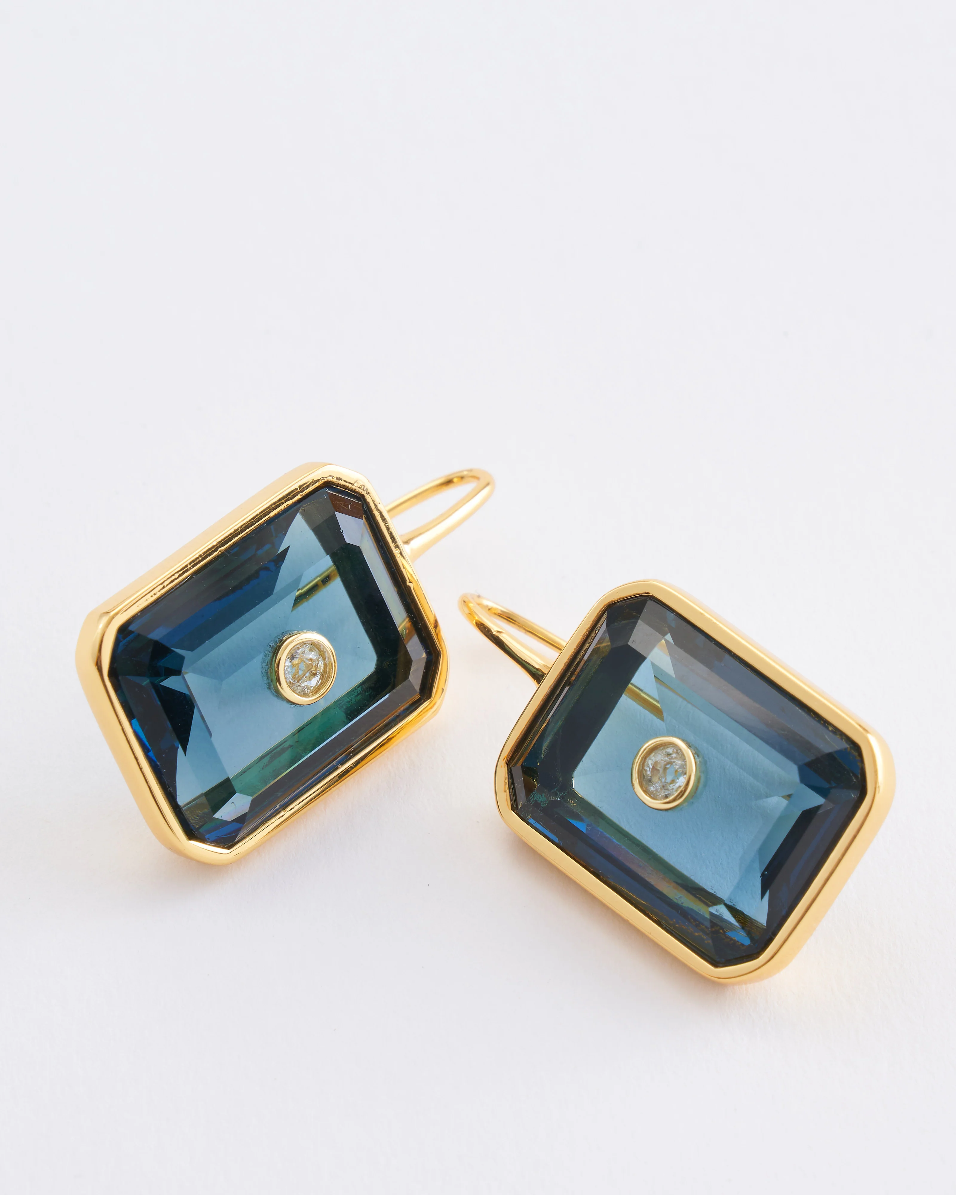 tile earrings in denim - Image 5