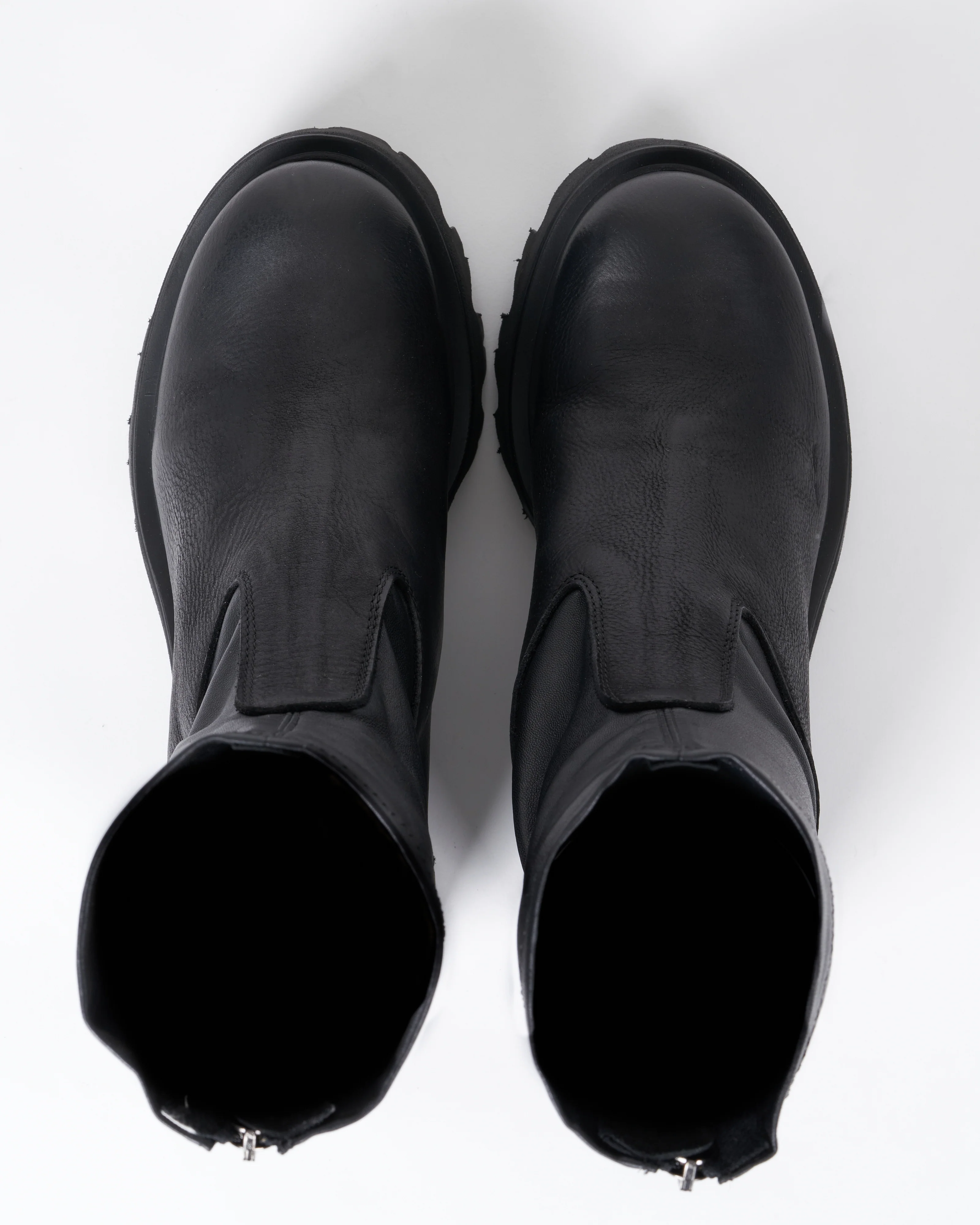 stretch leather - lug sole short boot - Image 4