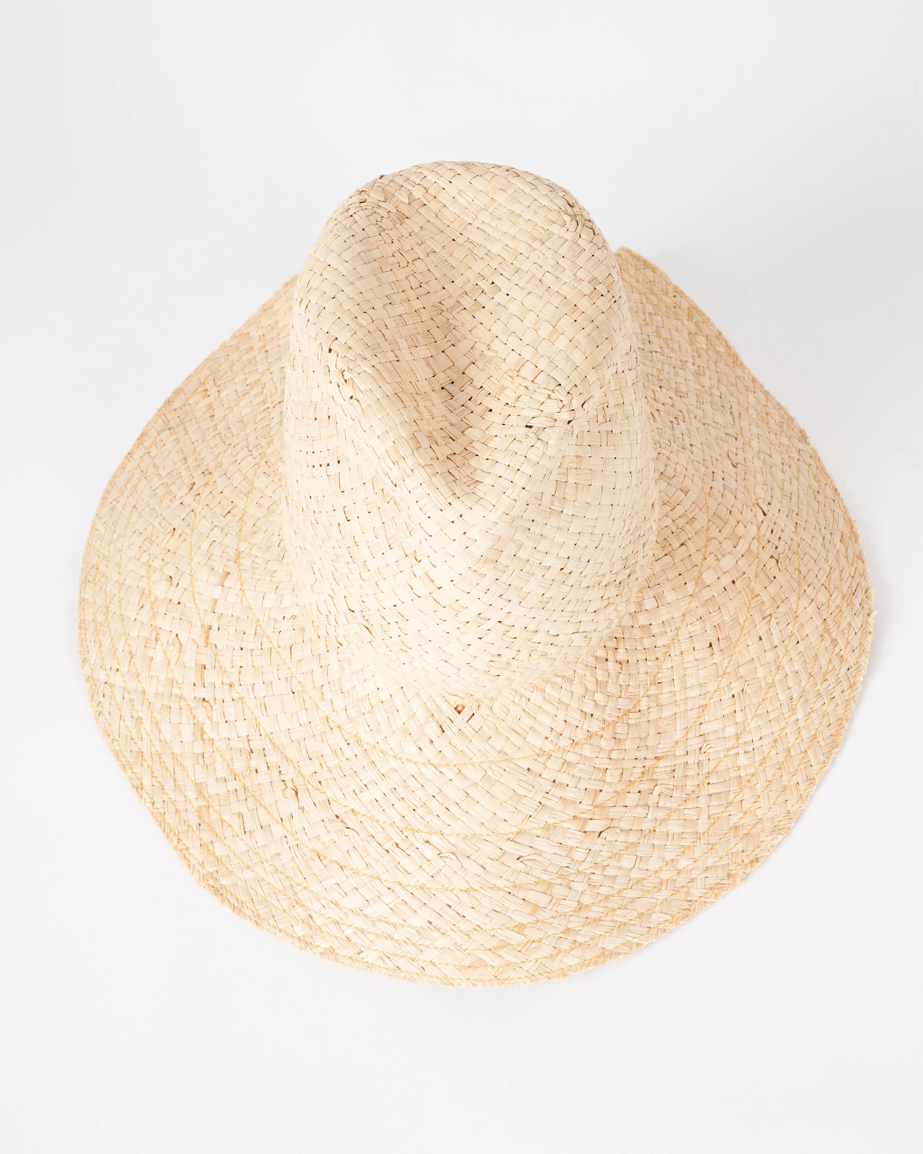 commando hat - straw natural / white