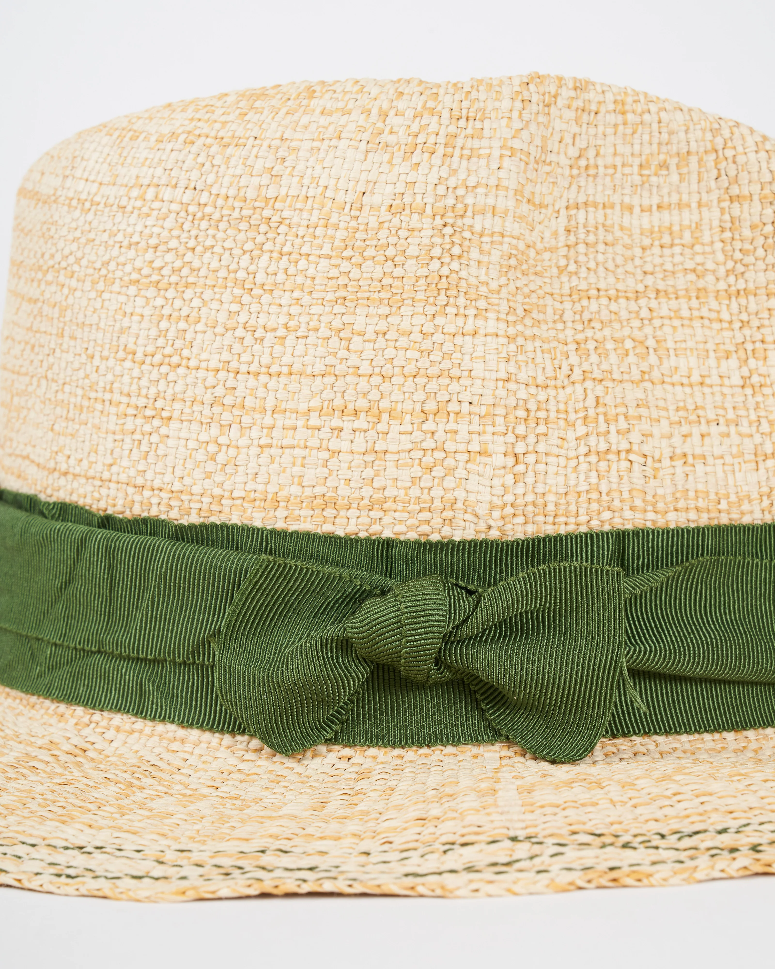 rise n' shine - oatmeal with green stitching and ribbon - Image 2