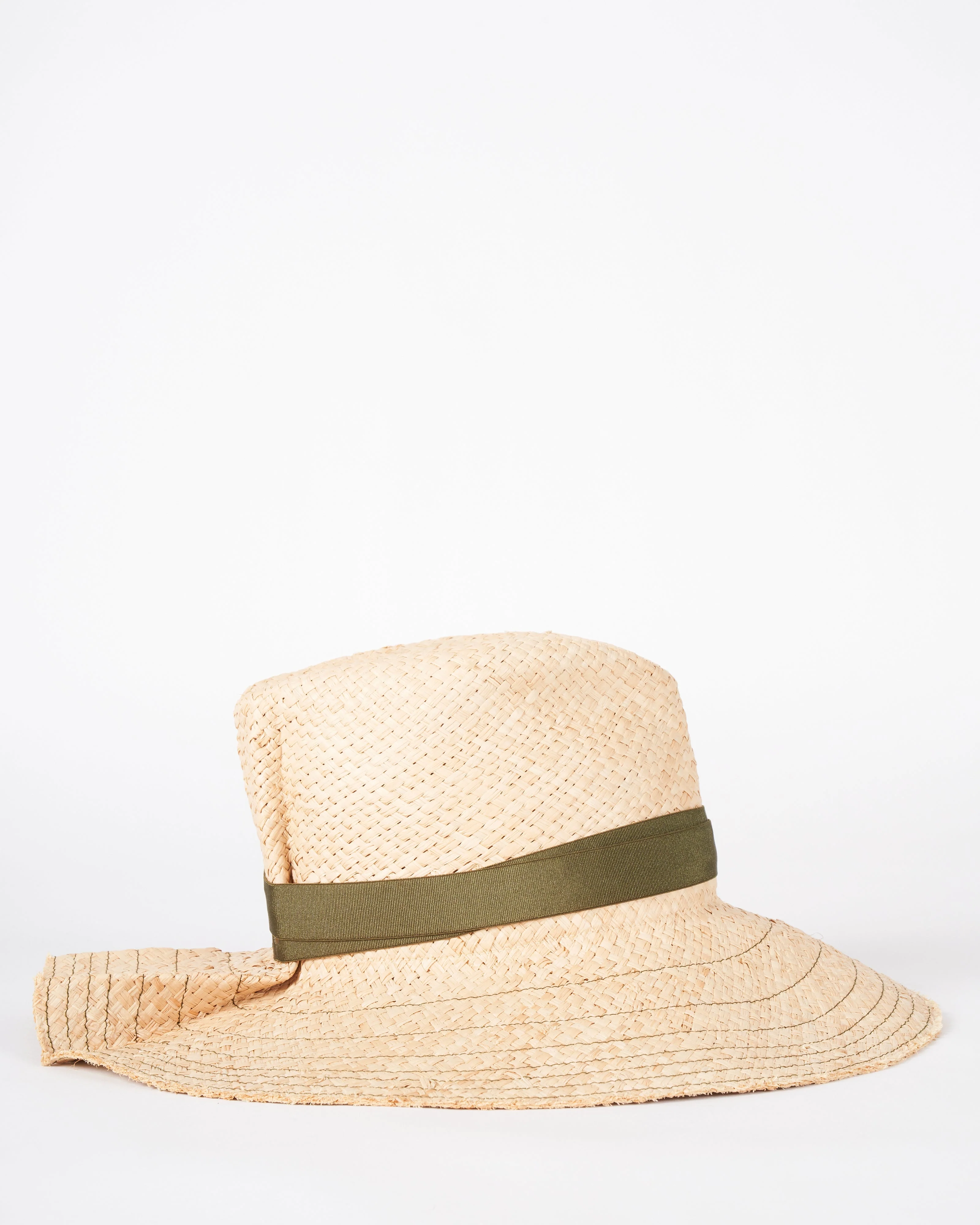 snap first aid hat - straw natural / olive - Image 3