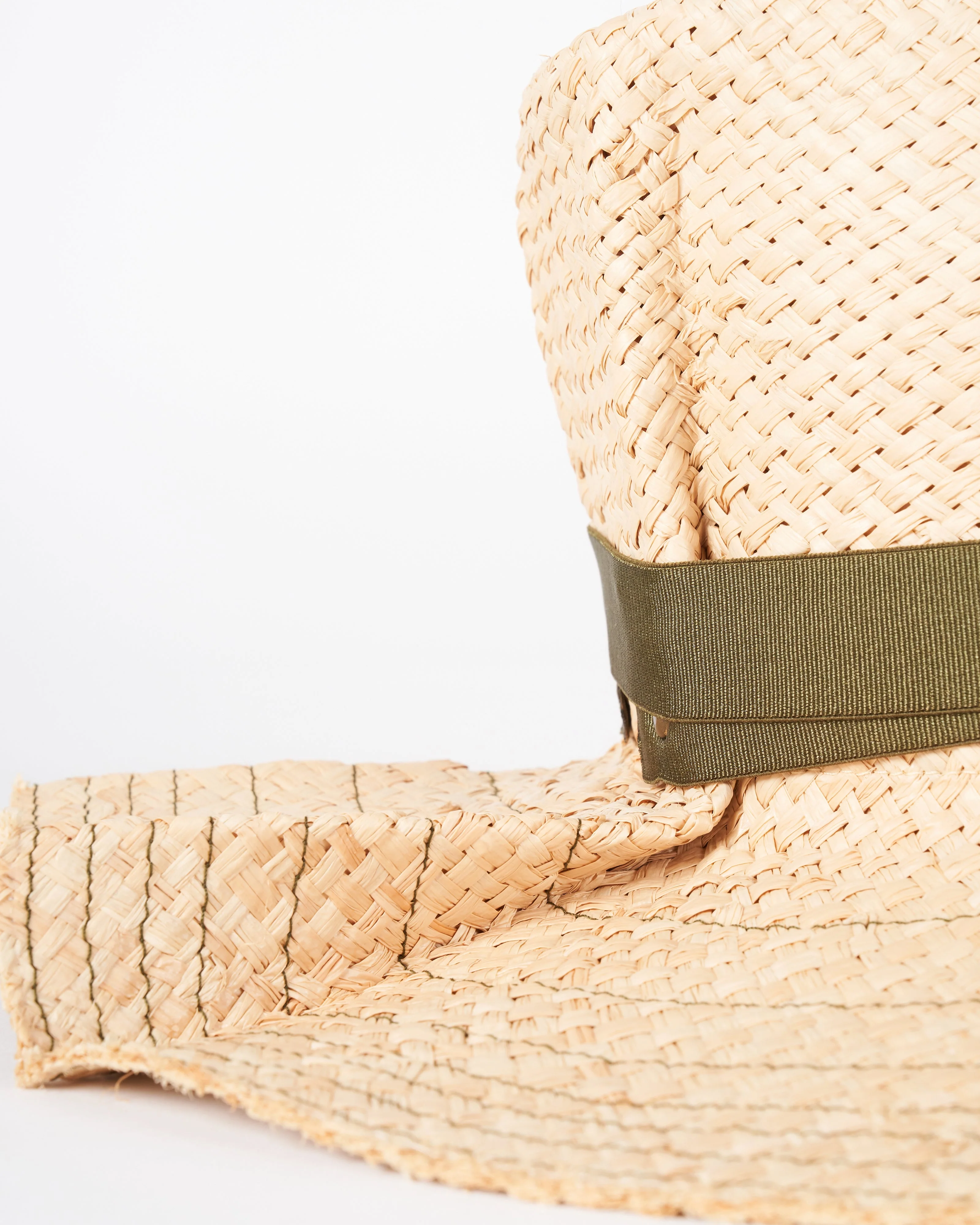 snap first aid hat - straw natural / olive - Image 4