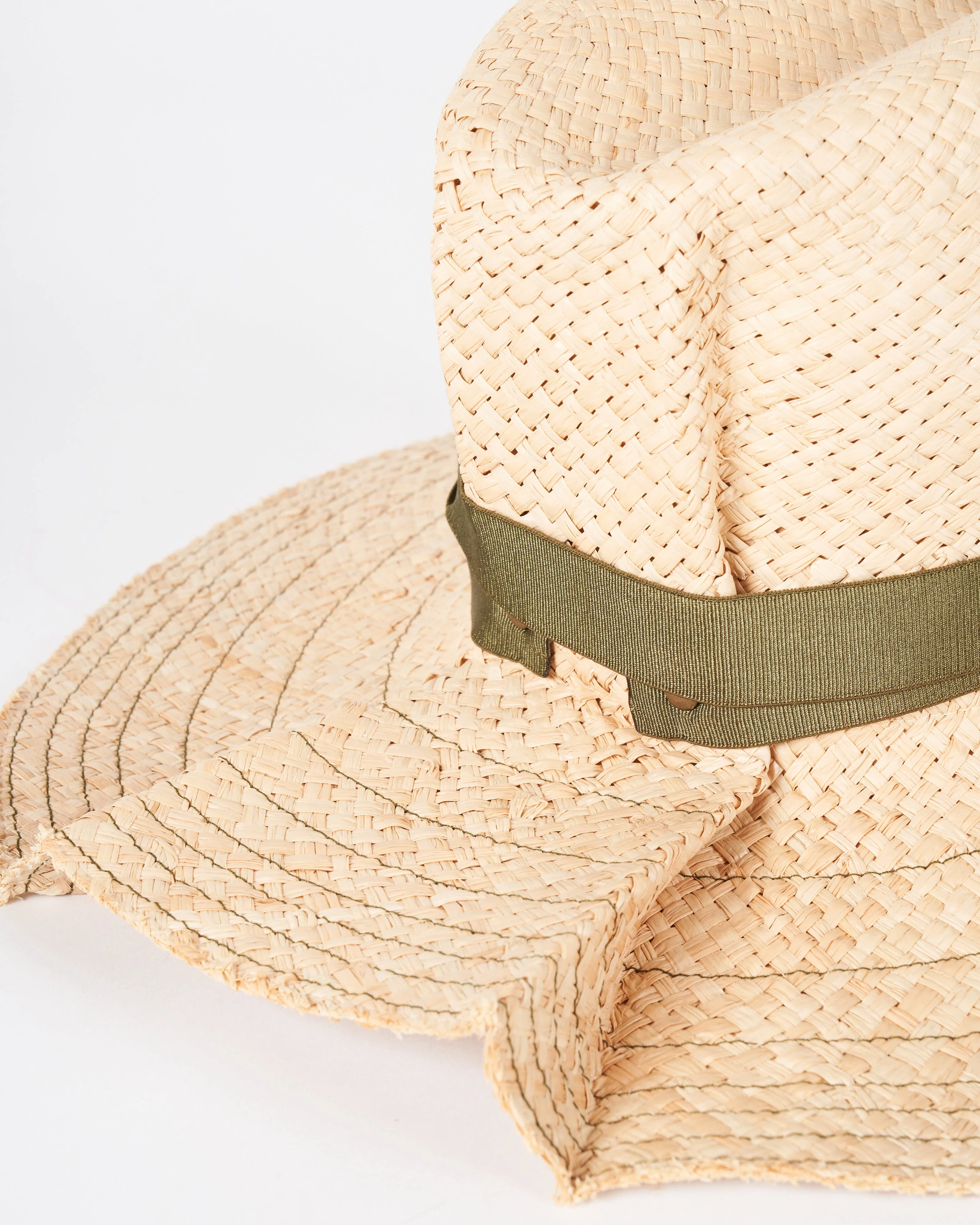 snap first aid hat - straw natural / olive - Image 5