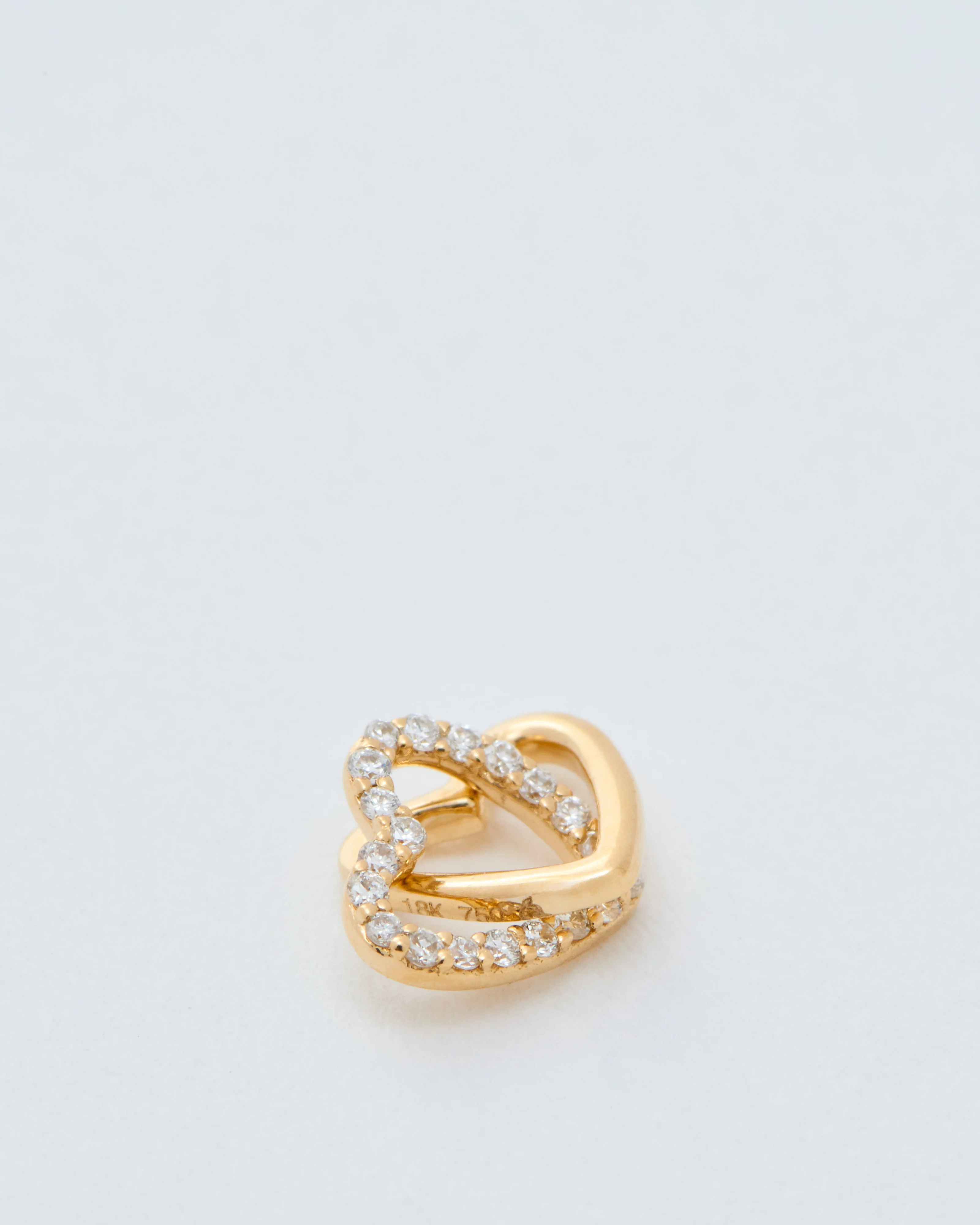 diamond linked hearts charm - Image 2